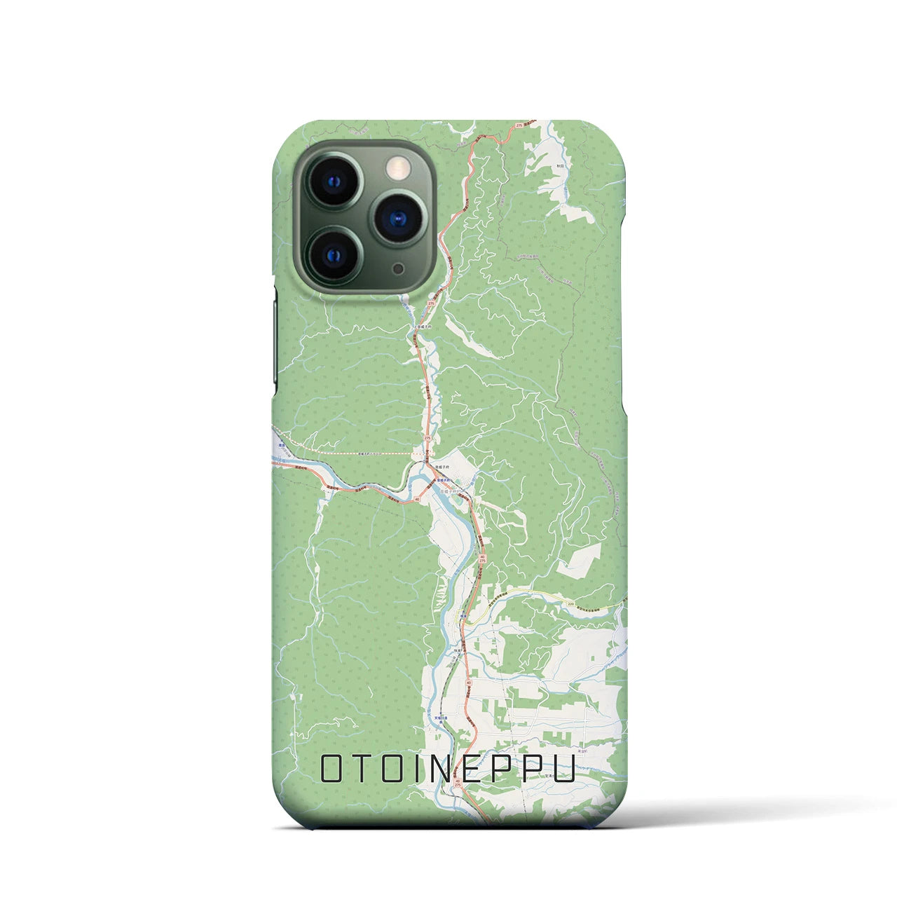 【音威子府(北海道)】地図柄iPhoneケース(バックカバータイプ)