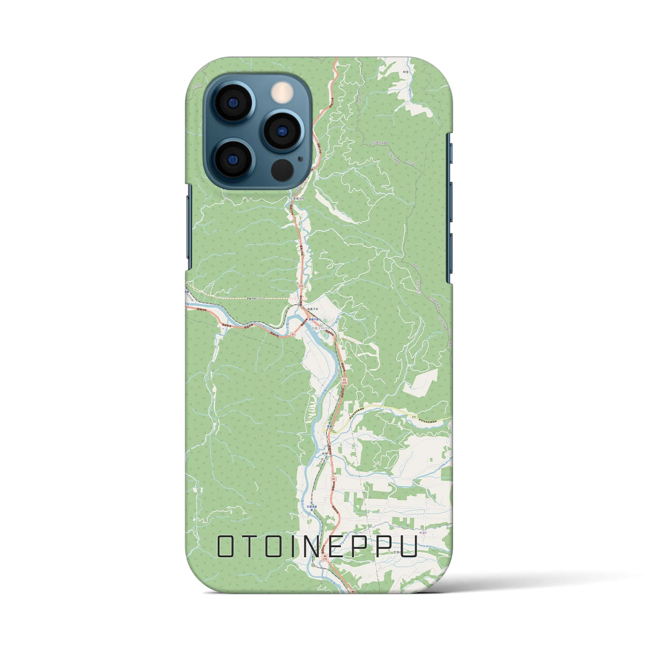 【音威子府(北海道)】地図柄iPhoneケース(バックカバータイプ)
