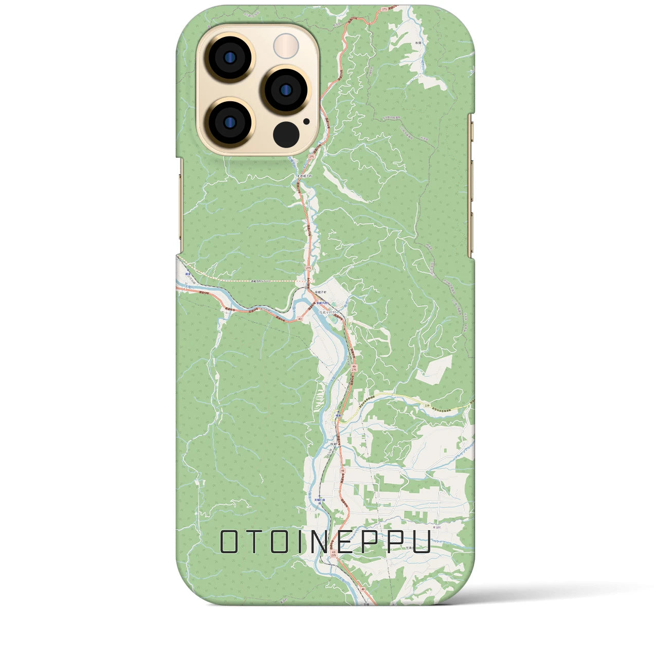 【音威子府(北海道)】地図柄iPhoneケース(バックカバータイプ)