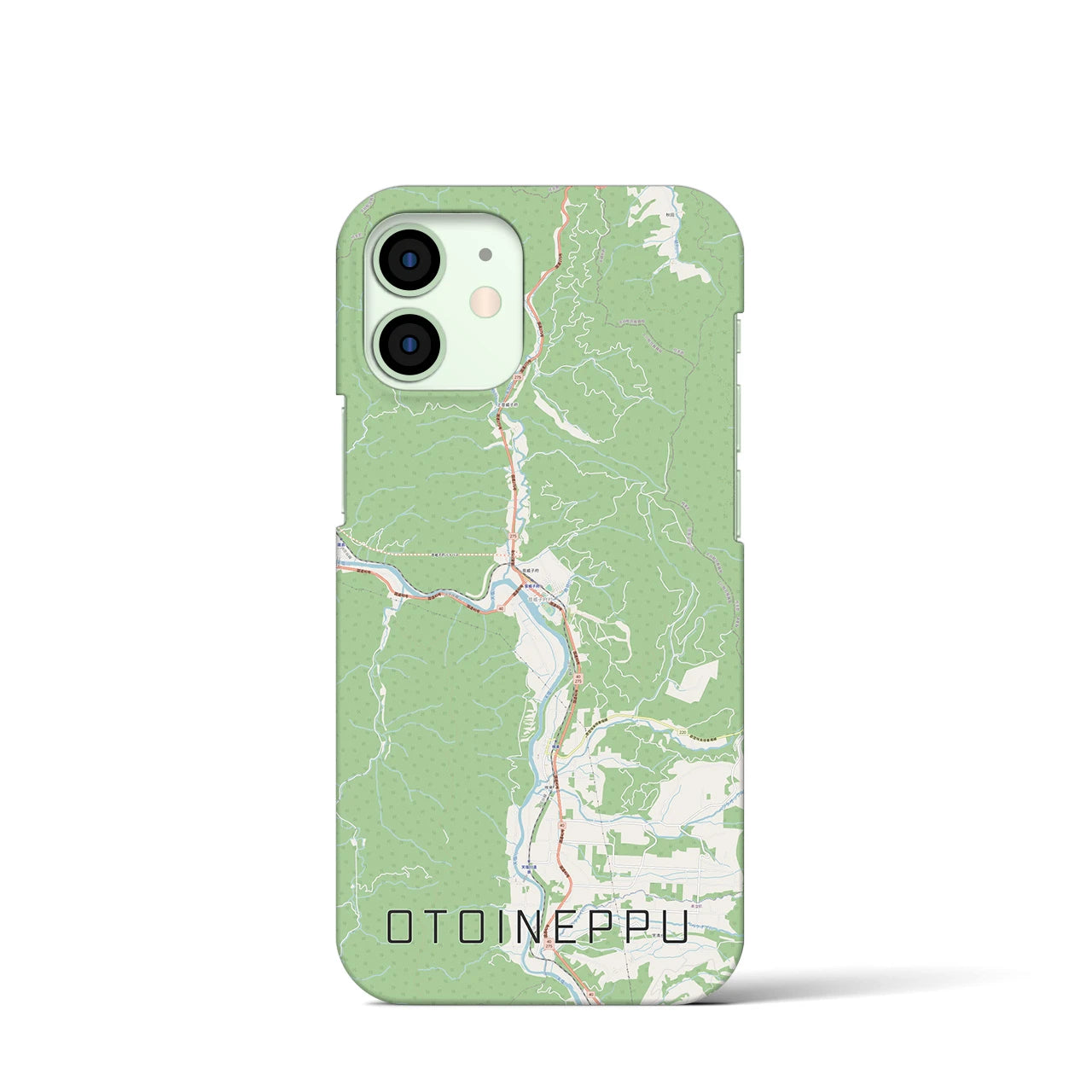 【音威子府(北海道)】地図柄iPhoneケース(バックカバータイプ)