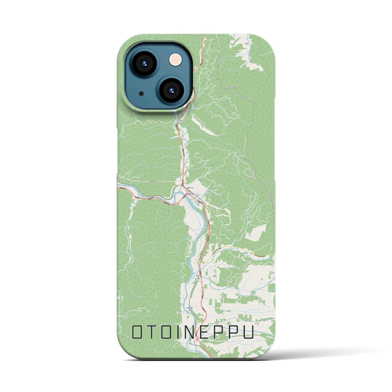 【音威子府(北海道)】地図柄iPhoneケース(バックカバータイプ)
