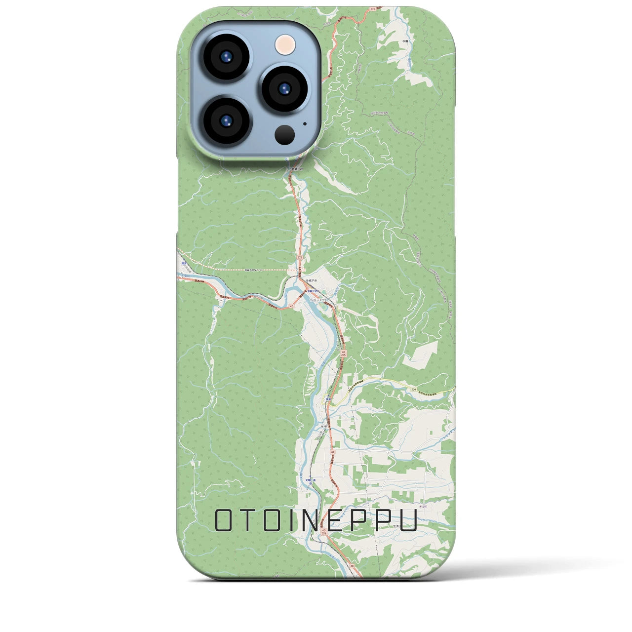 【音威子府(北海道)】地図柄iPhoneケース(バックカバータイプ)