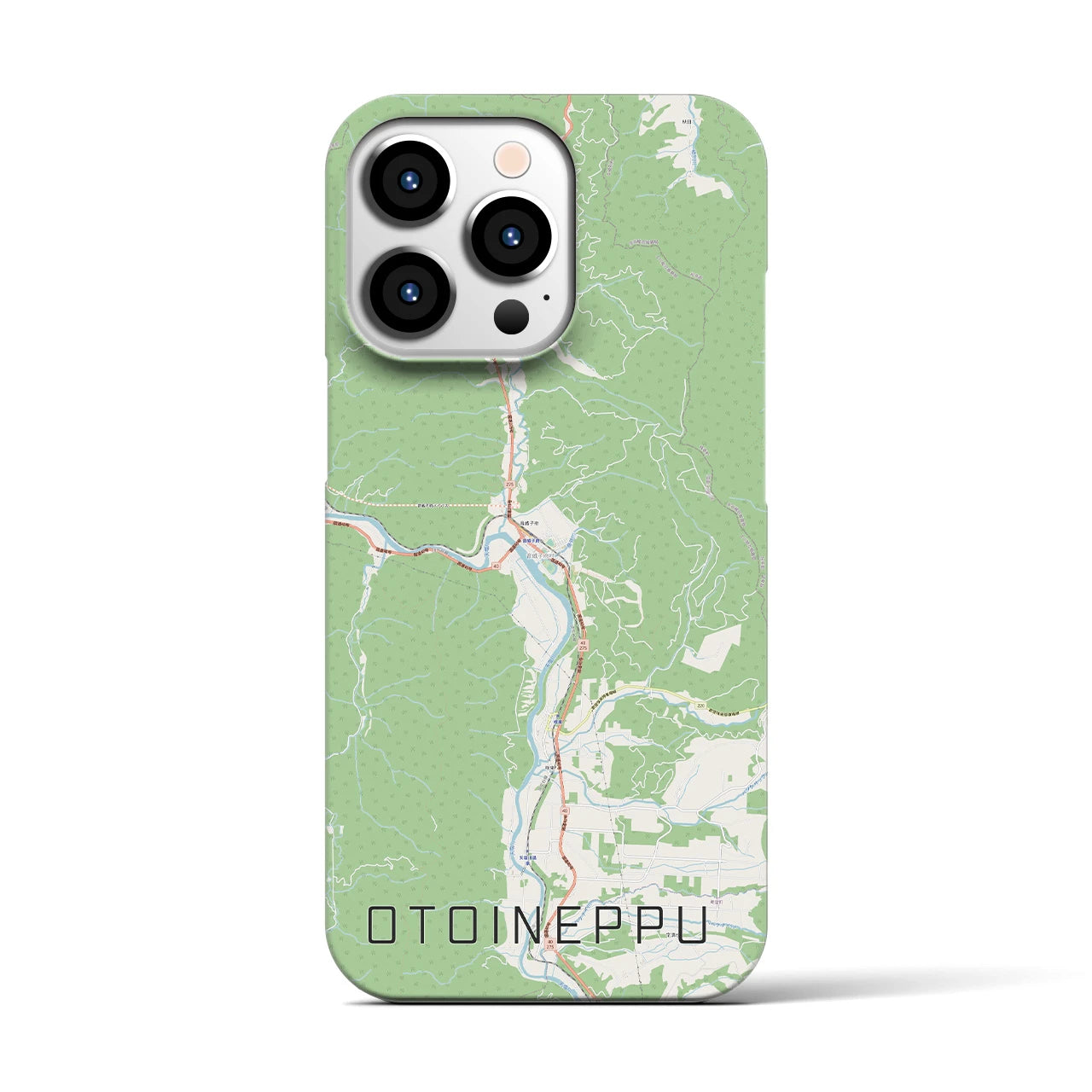 【音威子府(北海道)】地図柄iPhoneケース(バックカバータイプ)