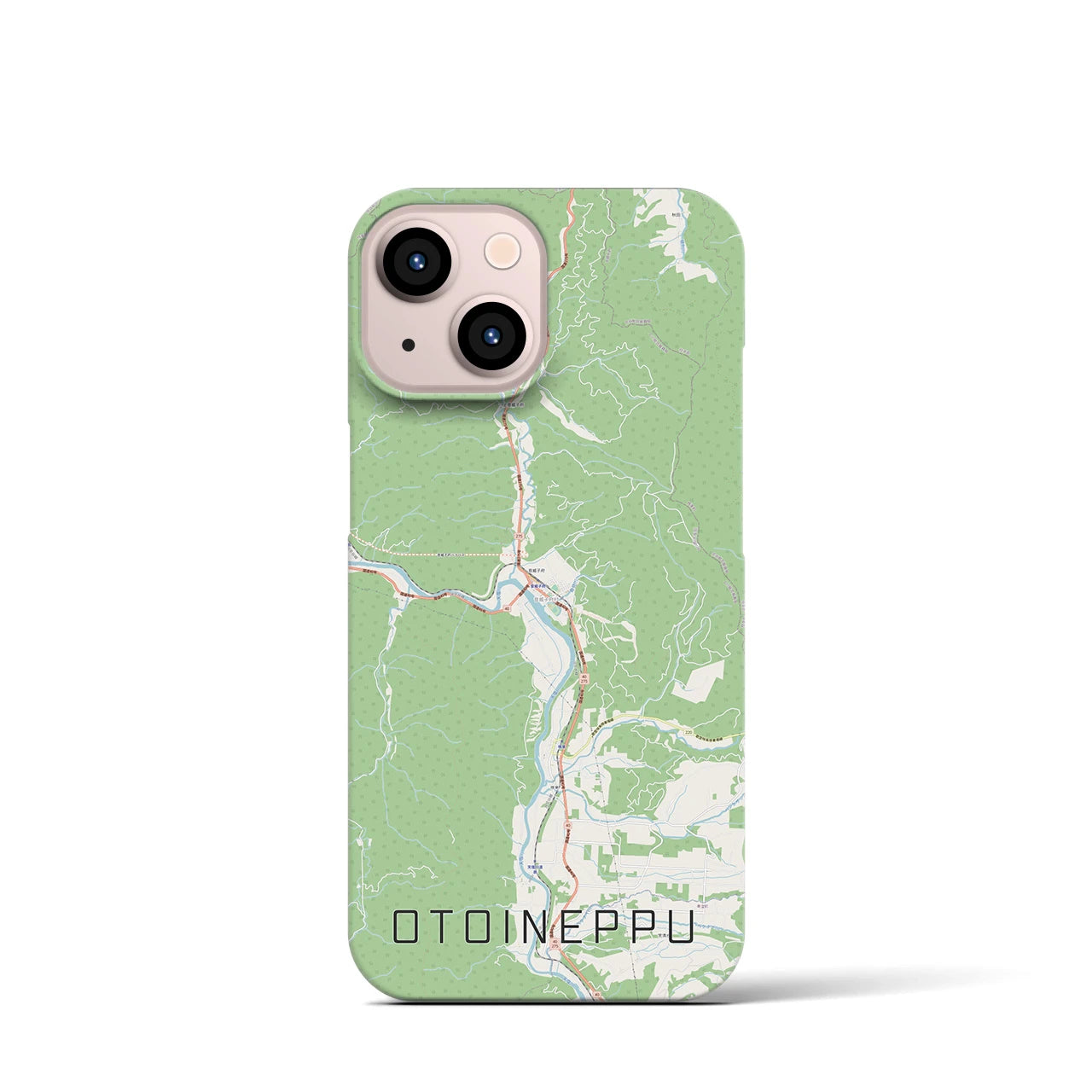 【音威子府(北海道)】地図柄iPhoneケース(バックカバータイプ)