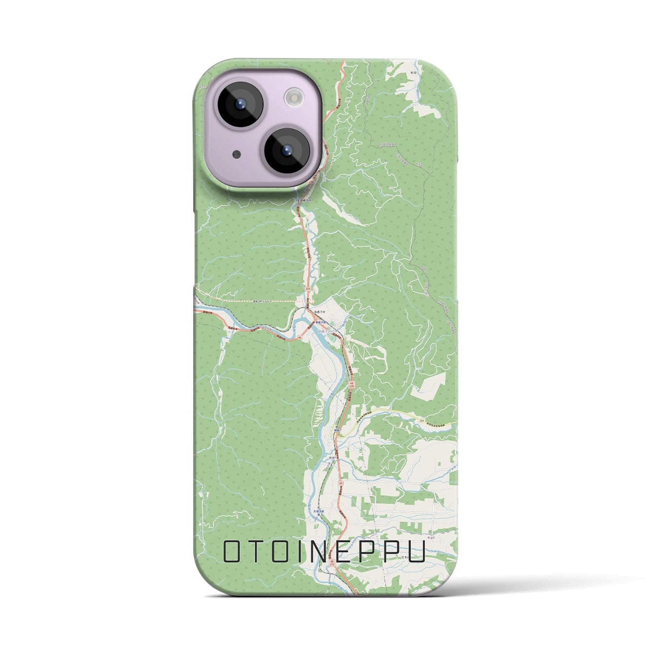 【音威子府(北海道)】地図柄iPhoneケース(バックカバータイプ)