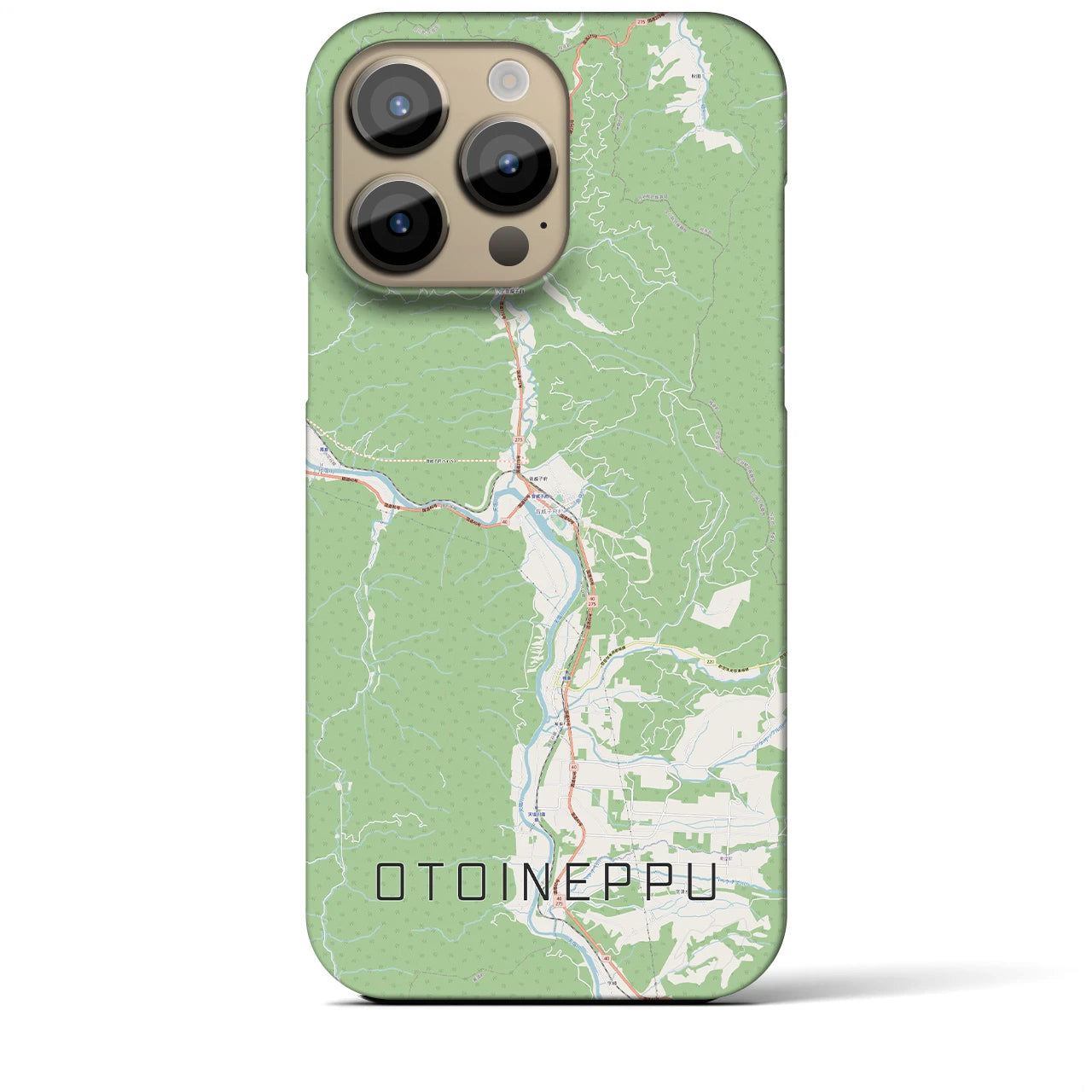 【音威子府(北海道)】地図柄iPhoneケース(バックカバータイプ)