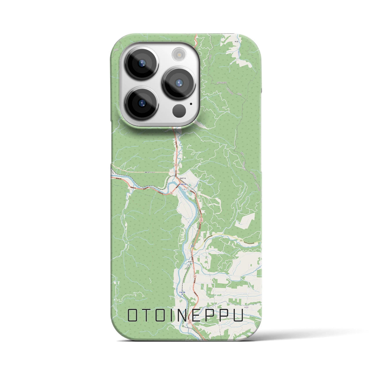 【音威子府(北海道)】地図柄iPhoneケース(バックカバータイプ)
