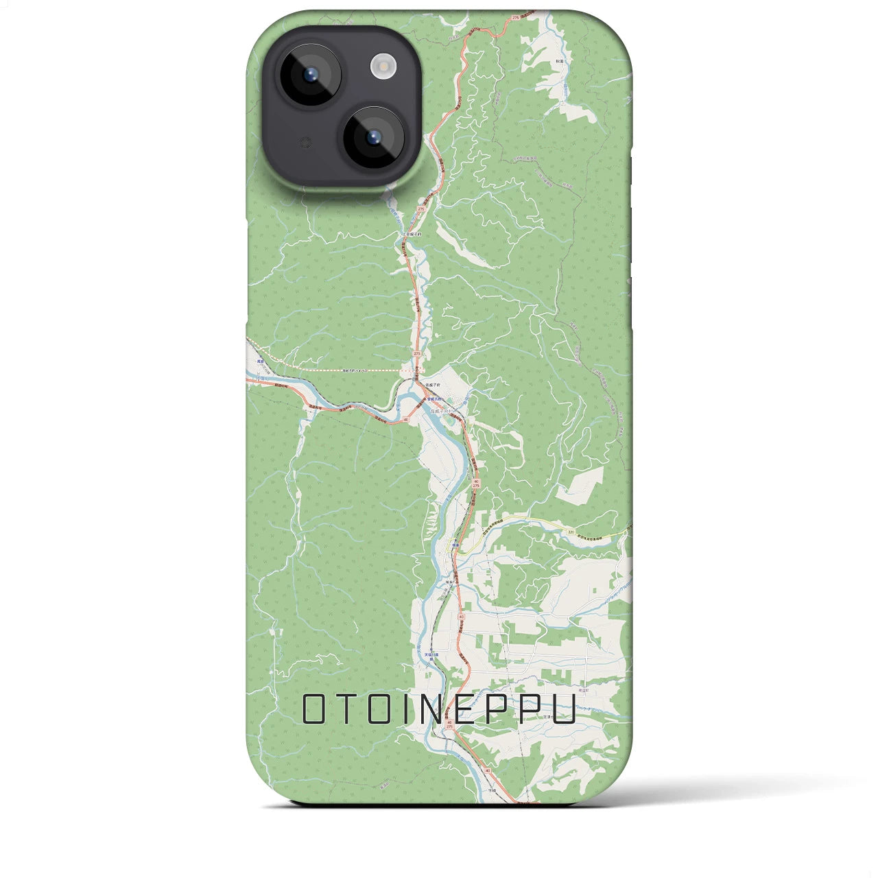 【音威子府(北海道)】地図柄iPhoneケース(バックカバータイプ)