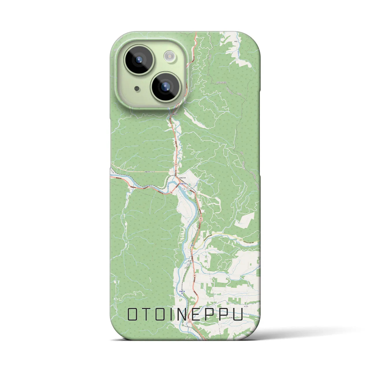 【音威子府(北海道)】地図柄iPhoneケース(バックカバータイプ)