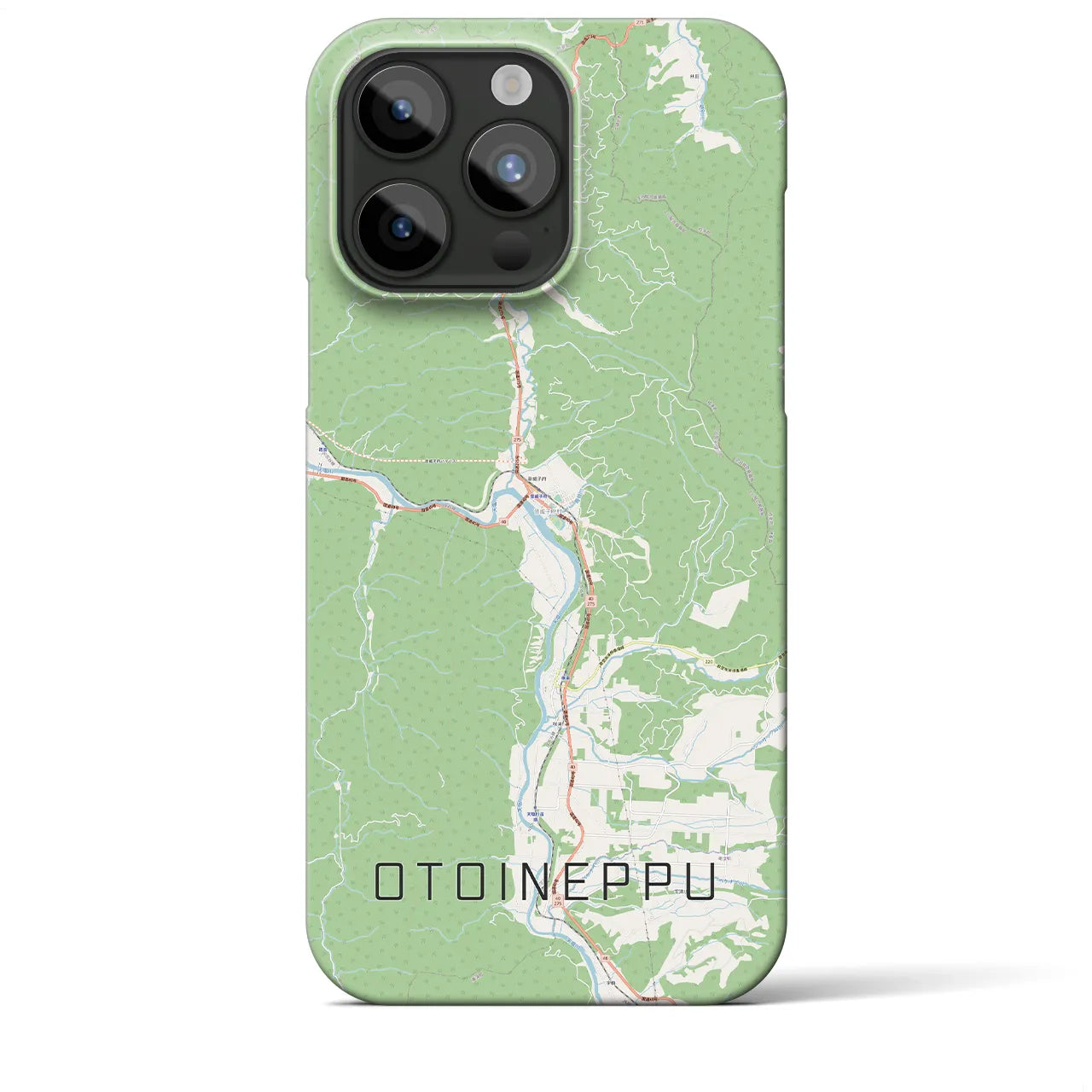 【音威子府(北海道)】地図柄iPhoneケース(バックカバータイプ)