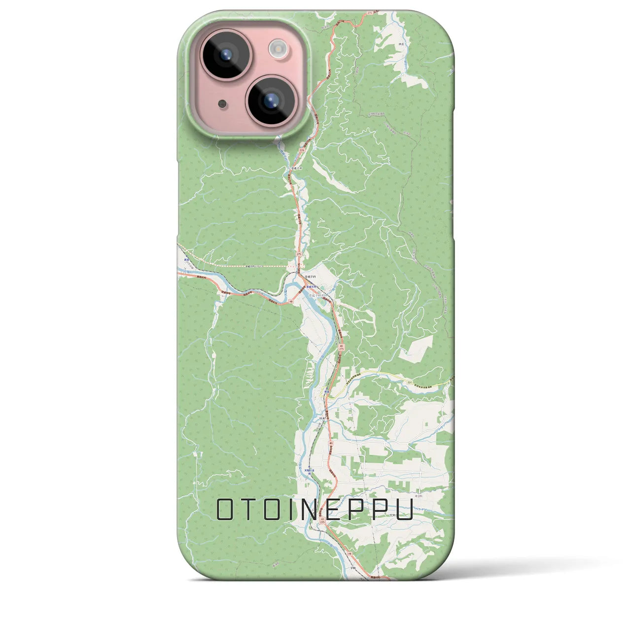 【音威子府(北海道)】地図柄iPhoneケース(バックカバータイプ)