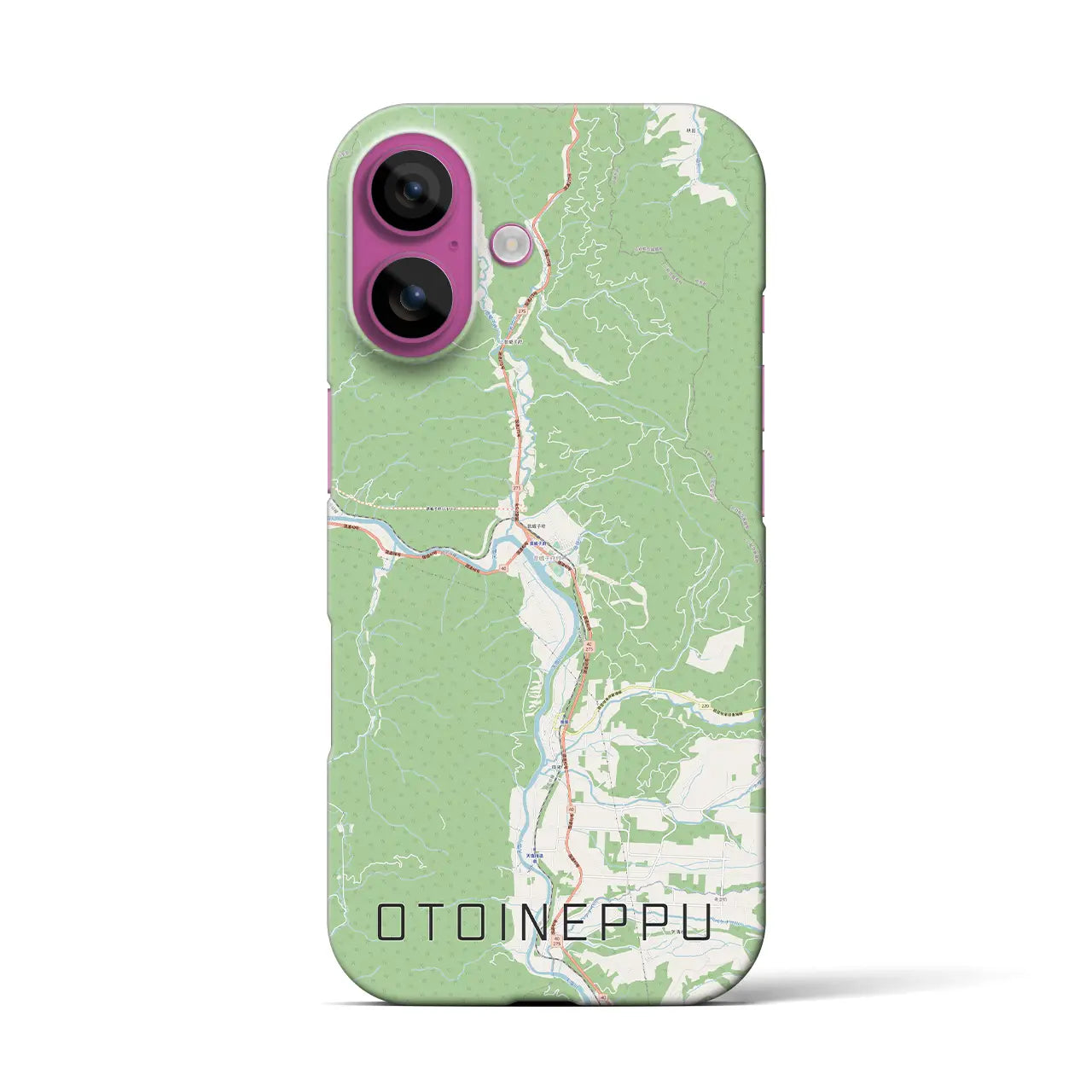 【音威子府(北海道)】地図柄iPhoneケース(バックカバータイプ)
