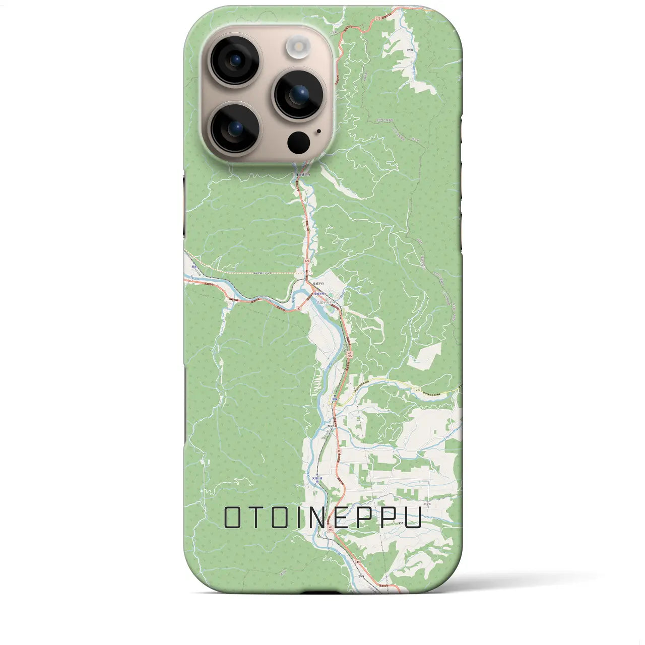 【音威子府(北海道)】地図柄iPhoneケース(バックカバータイプ)