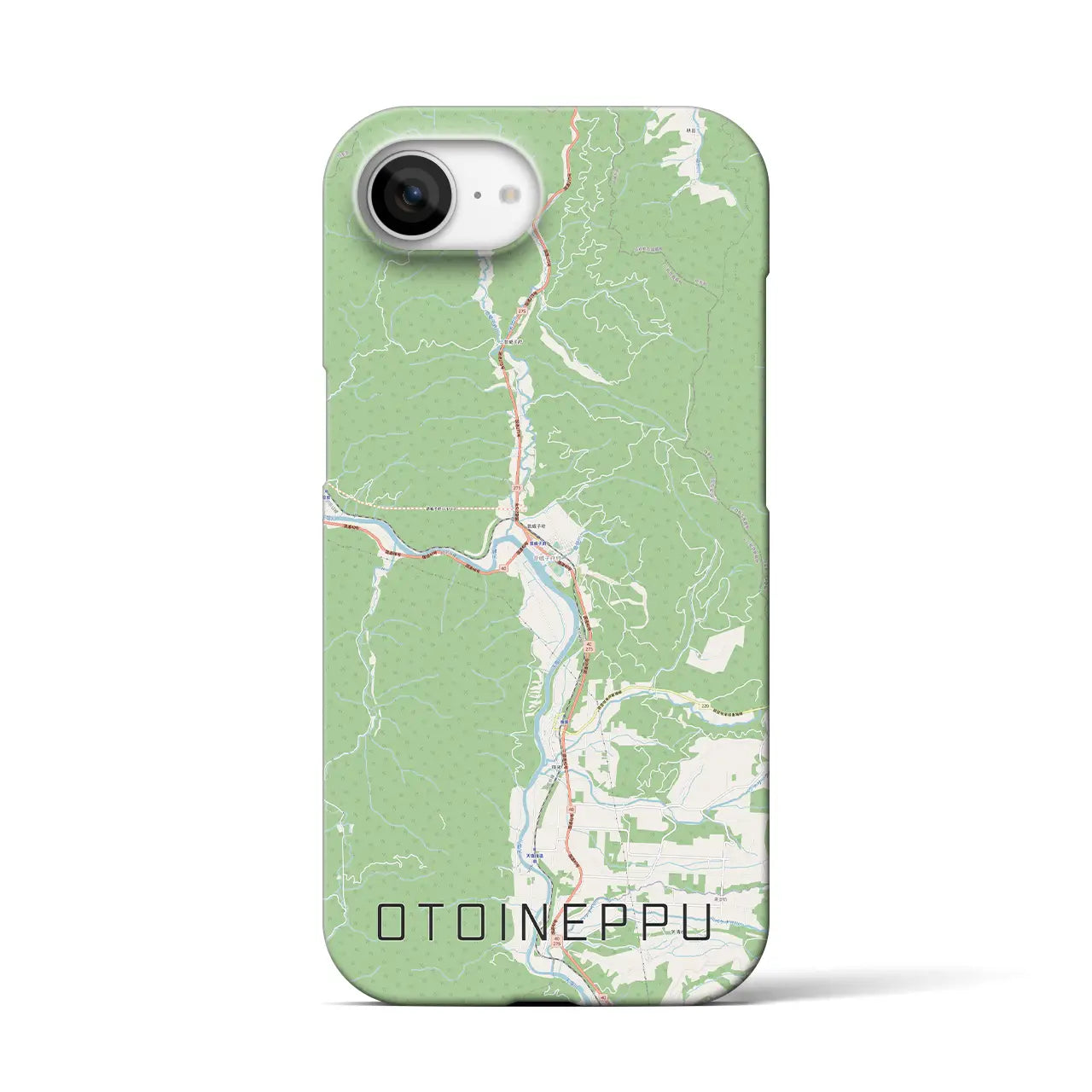 【音威子府(北海道)】地図柄iPhoneケース(バックカバータイプ)