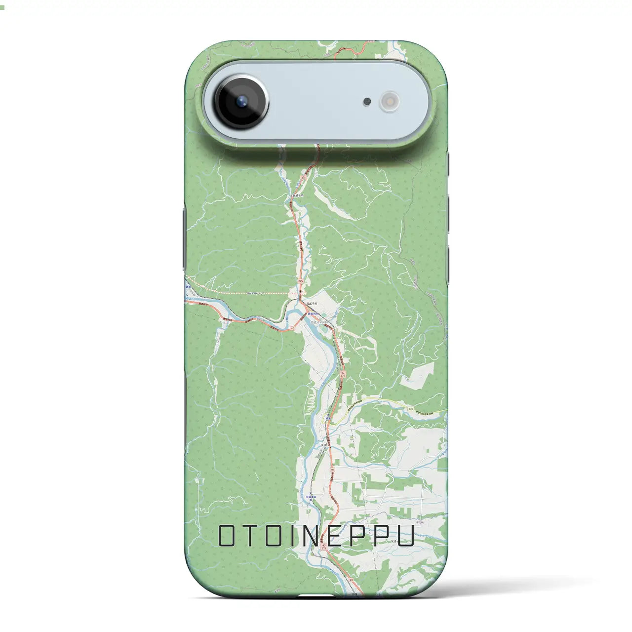 【音威子府(北海道)】地図柄iPhoneケース(バックカバータイプ)ブラック・iPhone 17 Pro Max 用