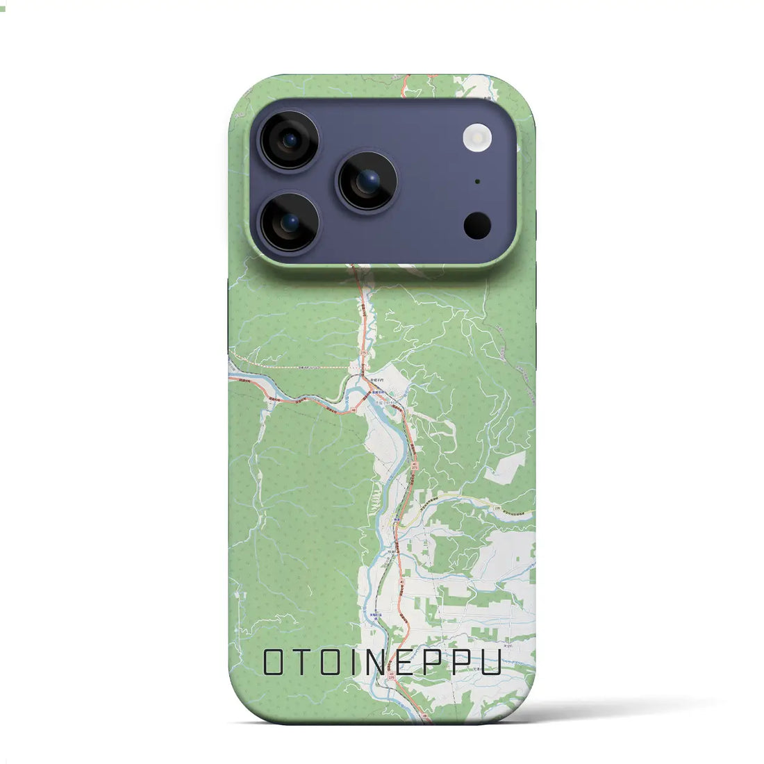 【音威子府(北海道)】地図柄iPhoneケース(バックカバータイプ)ナチュラル・iPhone 17 Pro Max 用