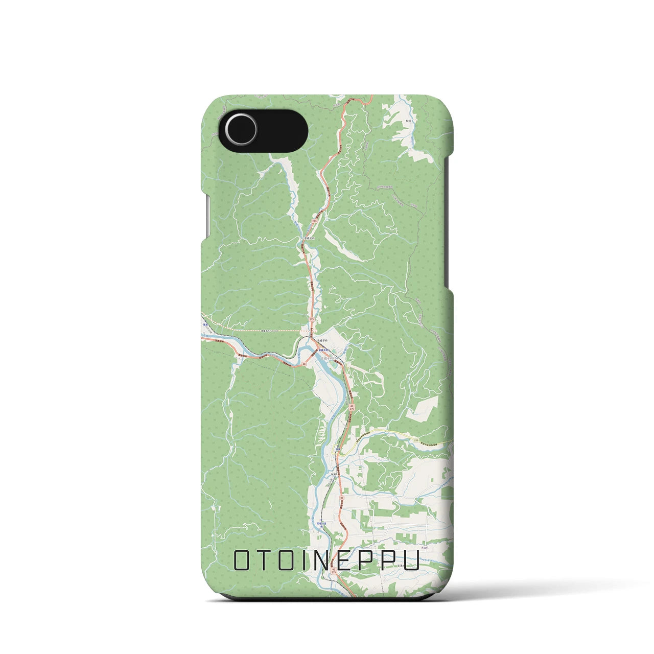 【音威子府(北海道)】地図柄iPhoneケース(バックカバータイプ)