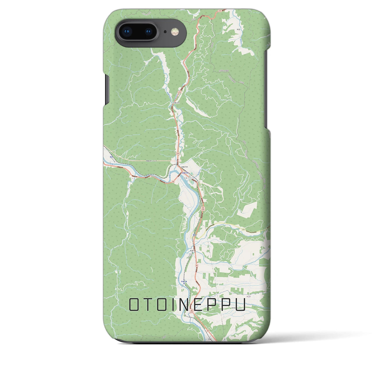 【音威子府(北海道)】地図柄iPhoneケース(バックカバータイプ)