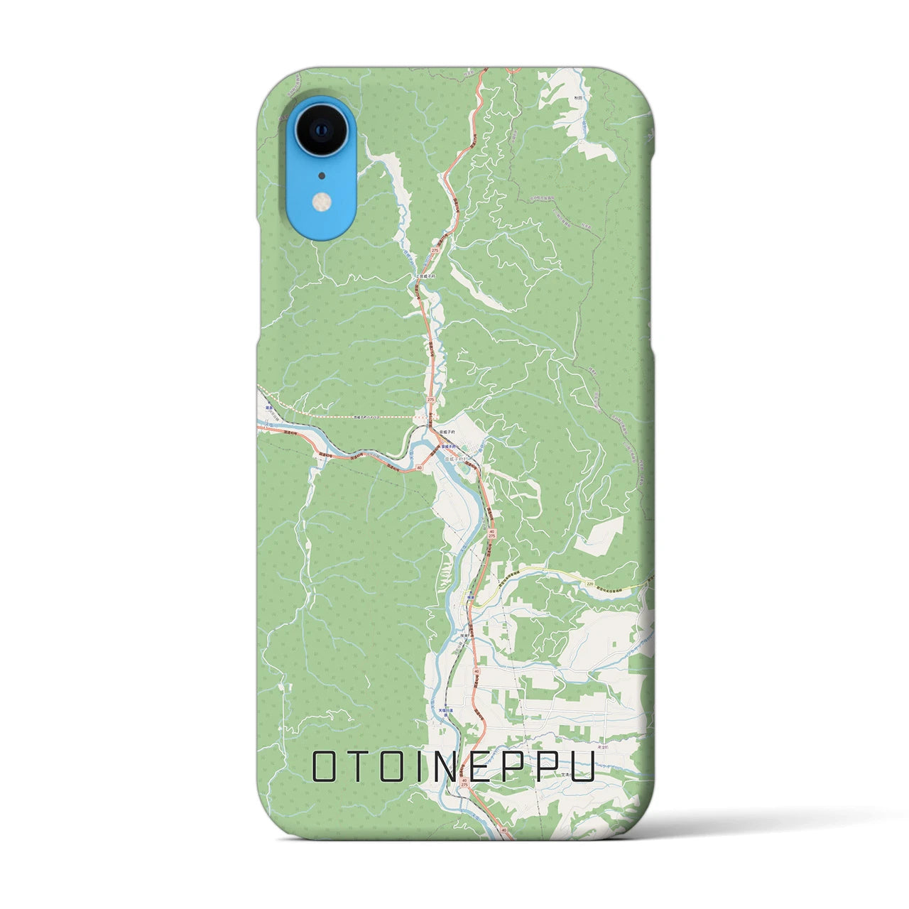 【音威子府(北海道)】地図柄iPhoneケース(バックカバータイプ)