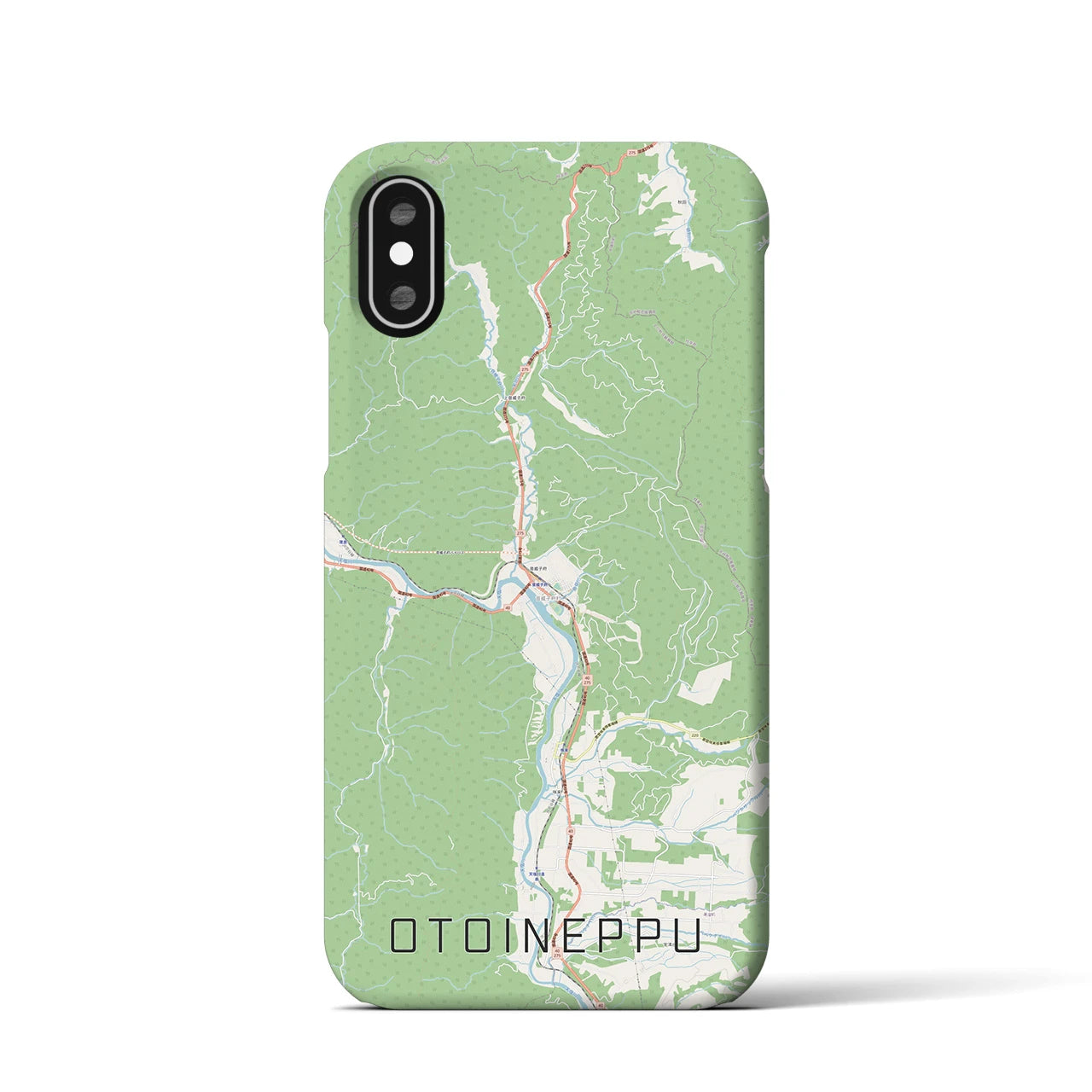【音威子府(北海道)】地図柄iPhoneケース(バックカバータイプ)