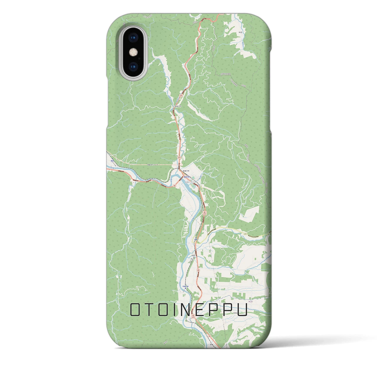 【音威子府(北海道)】地図柄iPhoneケース(バックカバータイプ)