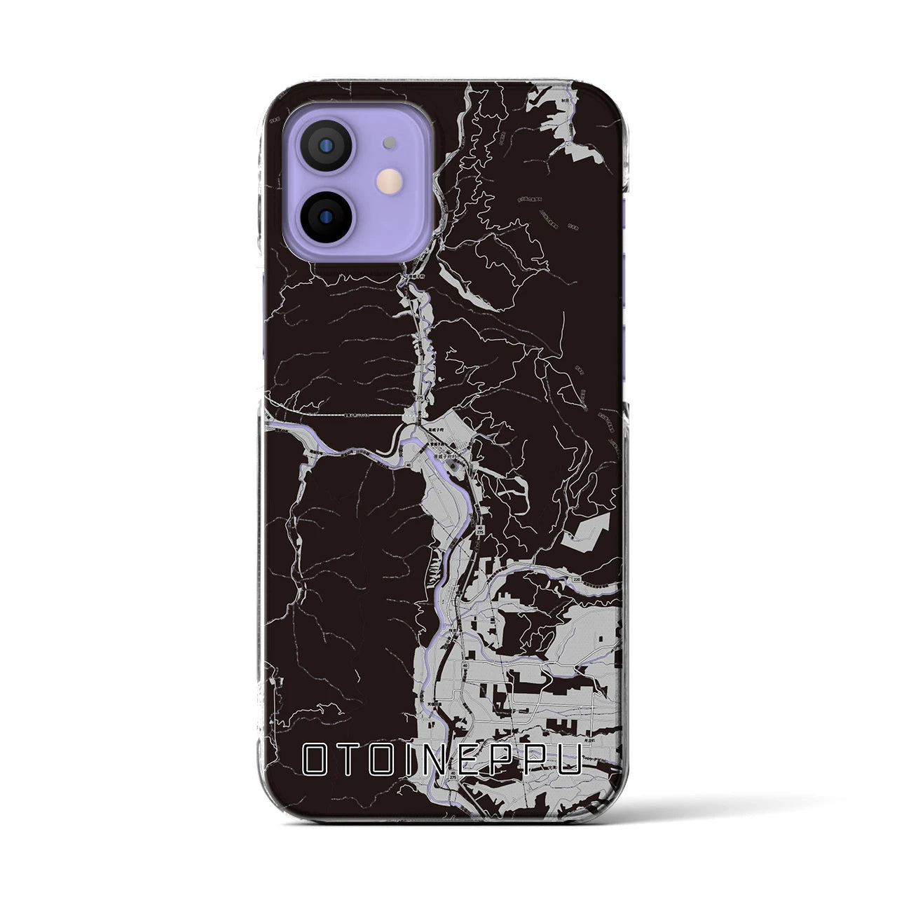 【音威子府(北海道)】地図柄iPhoneケース(クリアタイプ)