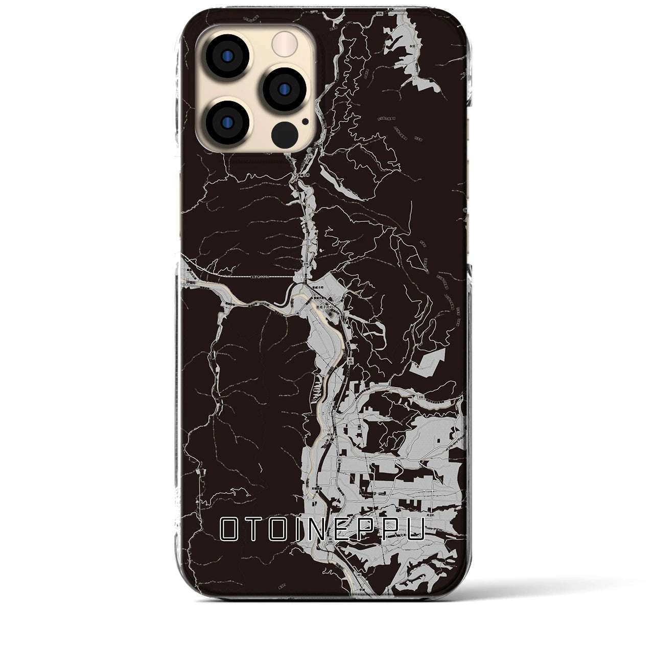 【音威子府(北海道)】地図柄iPhoneケース(クリアタイプ)