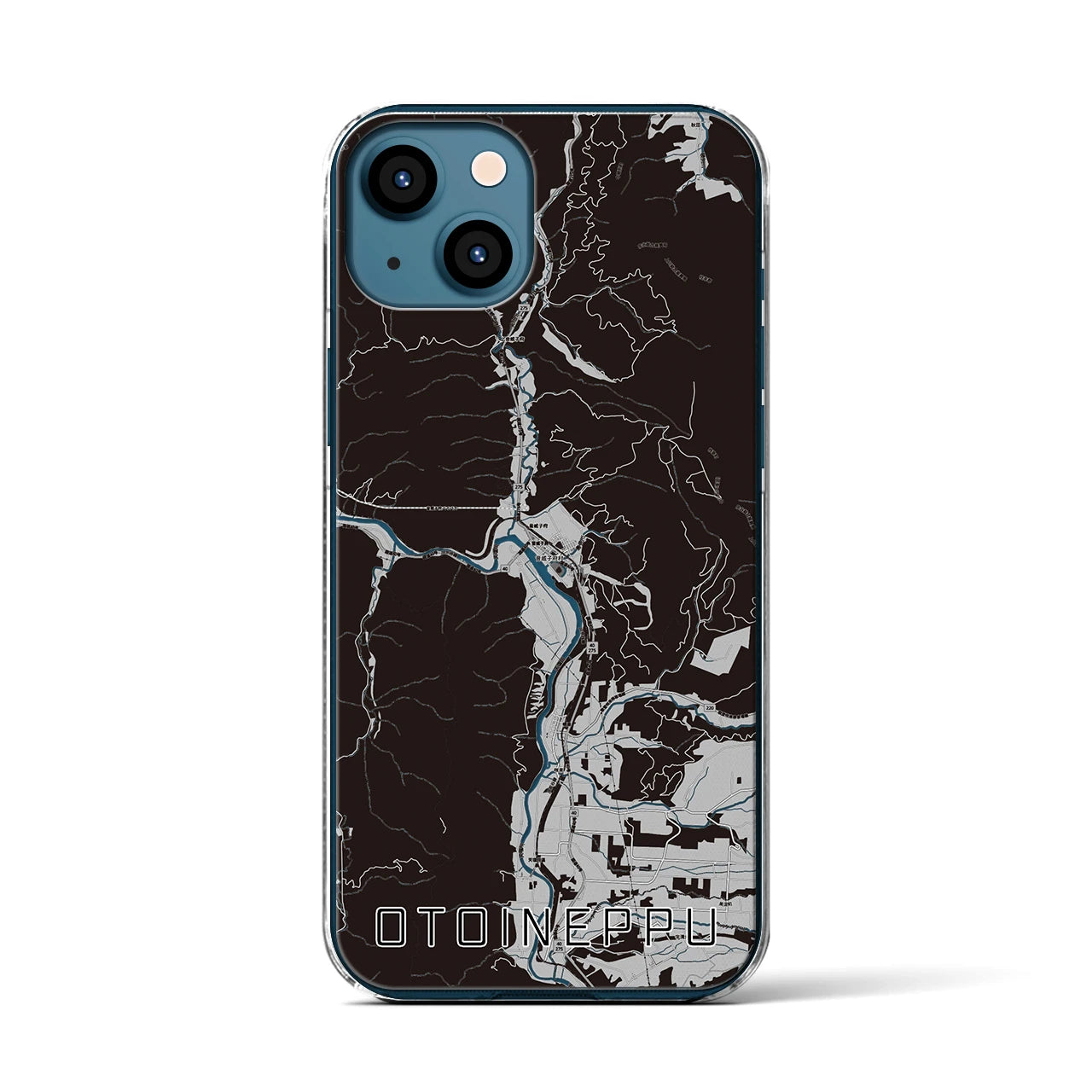 【音威子府(北海道)】地図柄iPhoneケース(クリアタイプ)