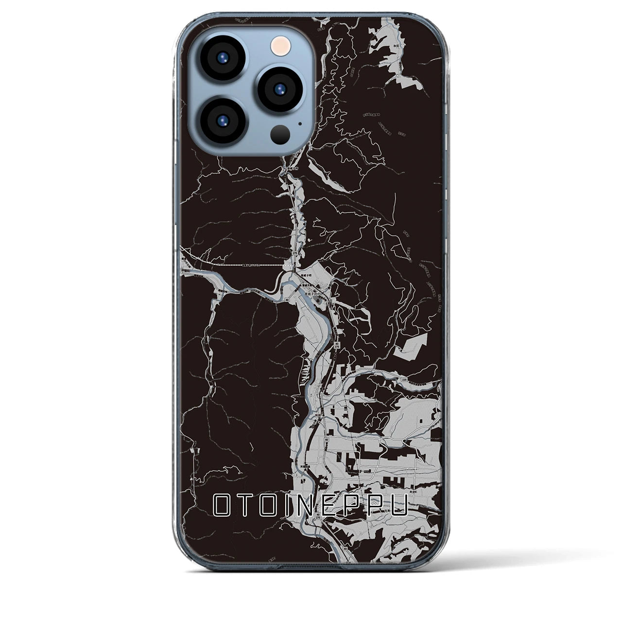 【音威子府(北海道)】地図柄iPhoneケース(クリアタイプ)