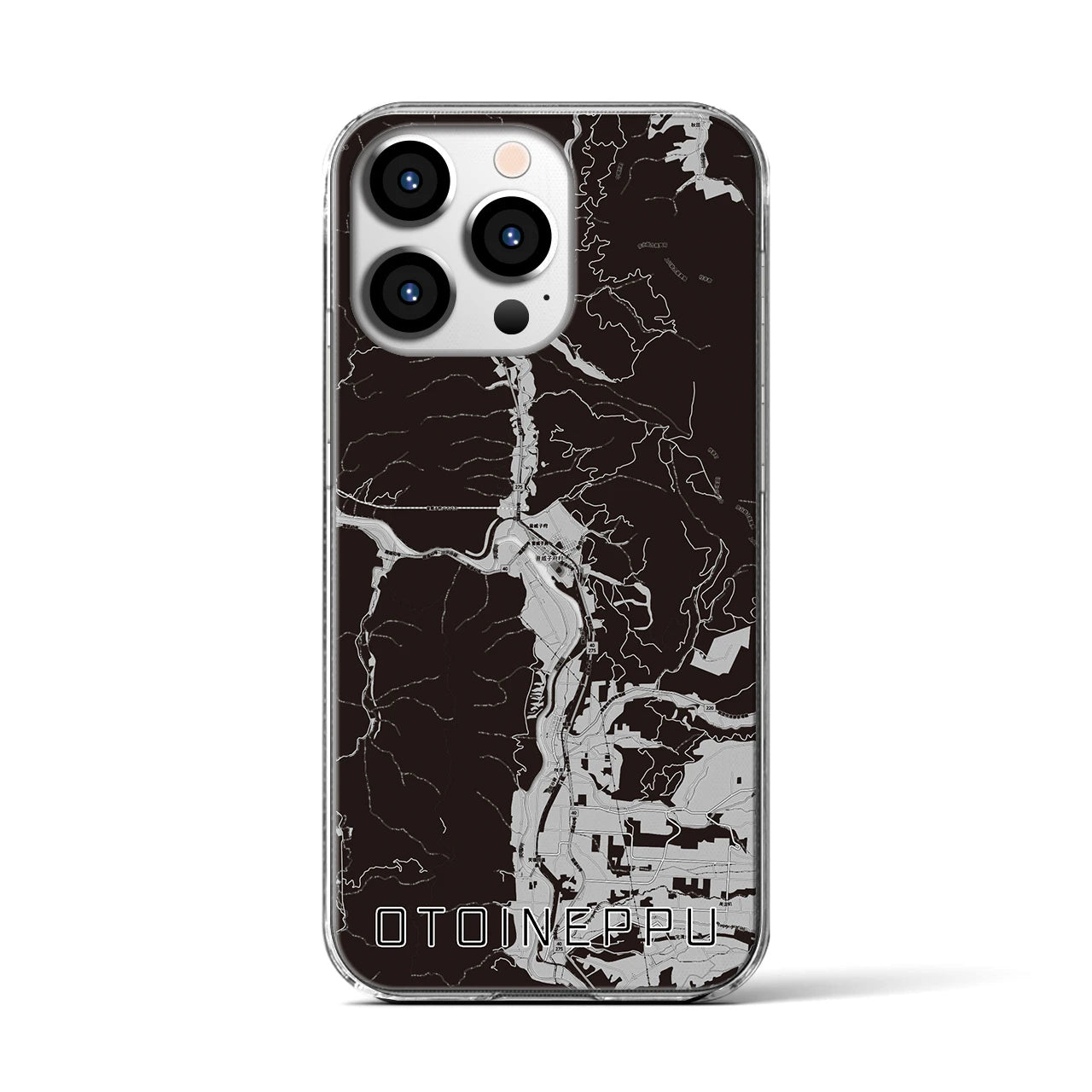 【音威子府(北海道)】地図柄iPhoneケース(クリアタイプ)