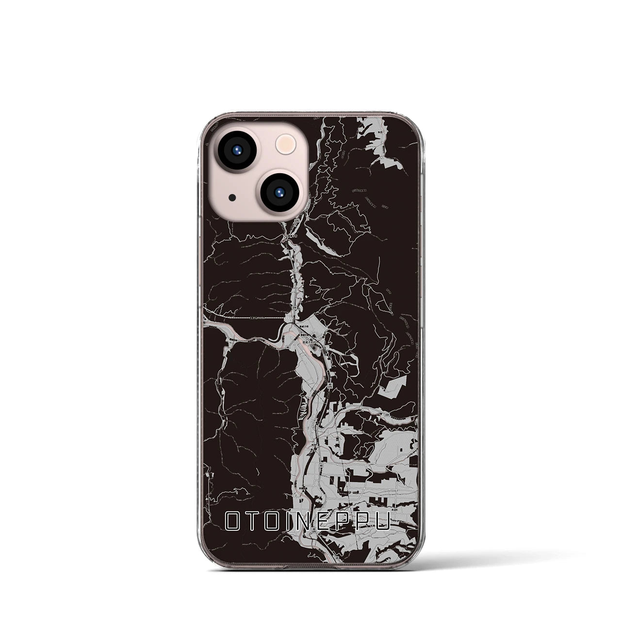 【音威子府(北海道)】地図柄iPhoneケース(クリアタイプ)