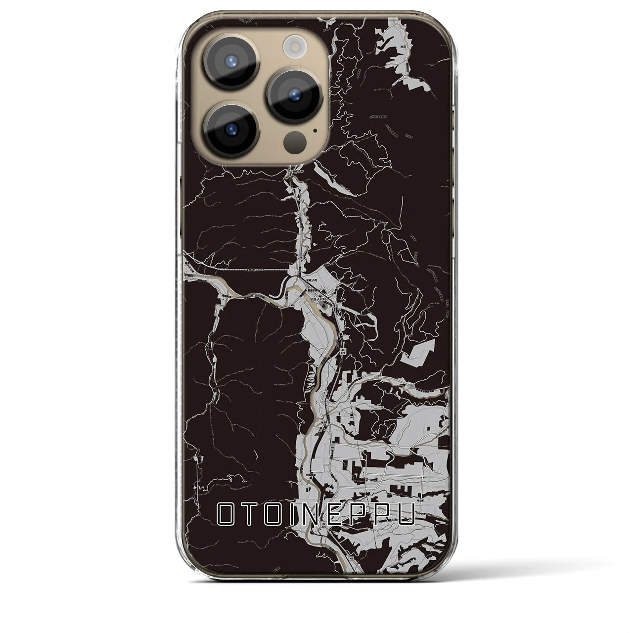 【音威子府(北海道)】地図柄iPhoneケース(クリアタイプ)