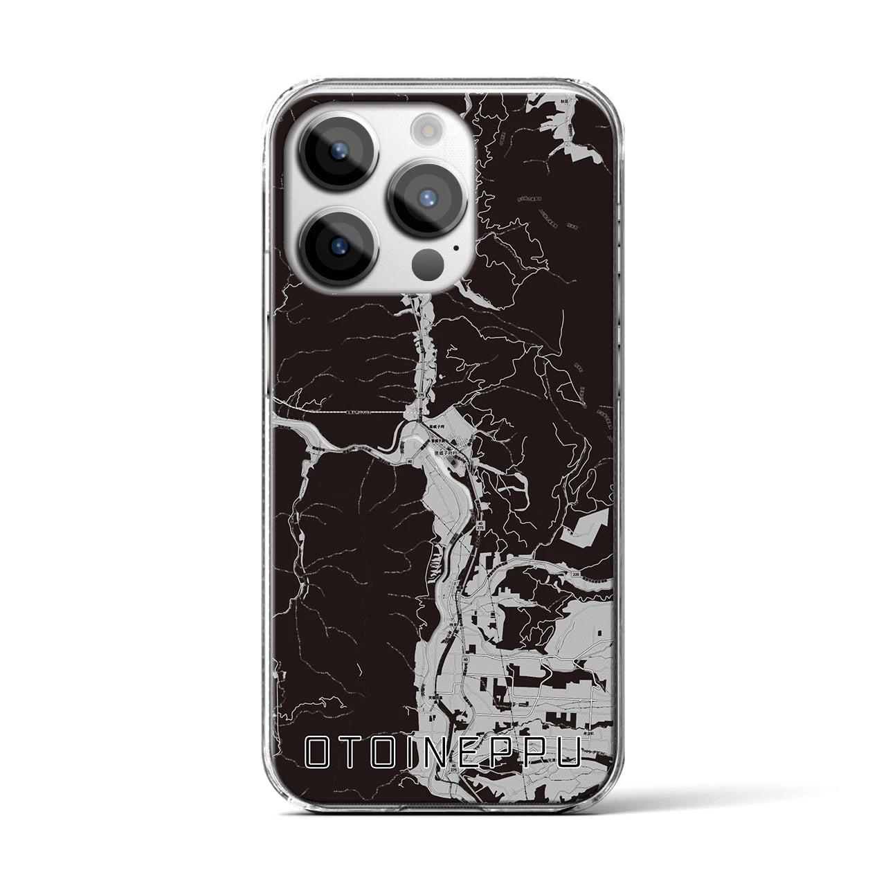 【音威子府(北海道)】地図柄iPhoneケース(クリアタイプ)