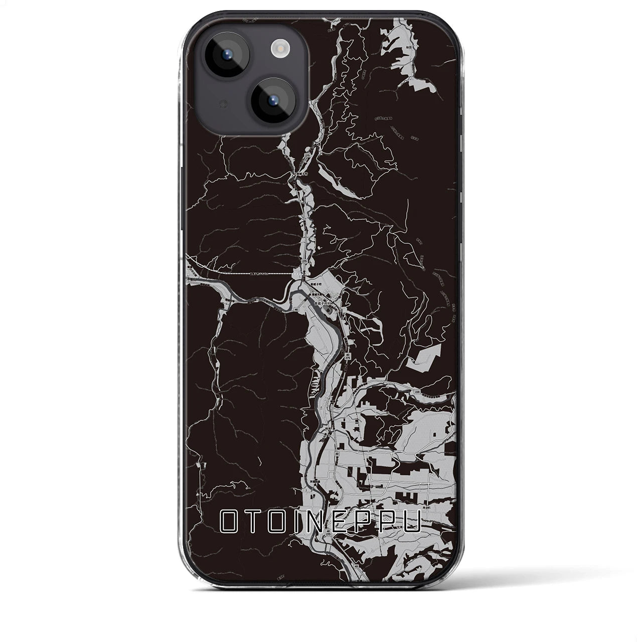 【音威子府(北海道)】地図柄iPhoneケース(クリアタイプ)