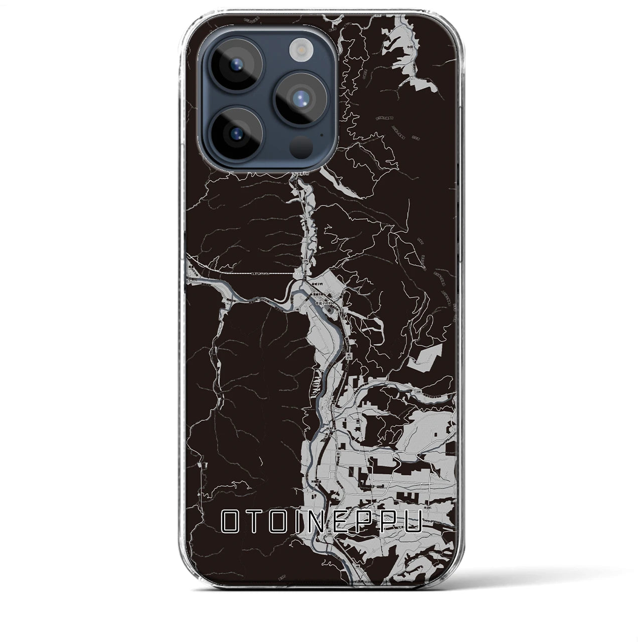 【音威子府(北海道)】地図柄iPhoneケース(クリアタイプ)