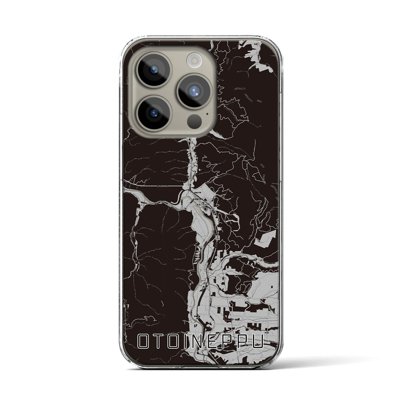 【音威子府(北海道)】地図柄iPhoneケース(クリアタイプ)