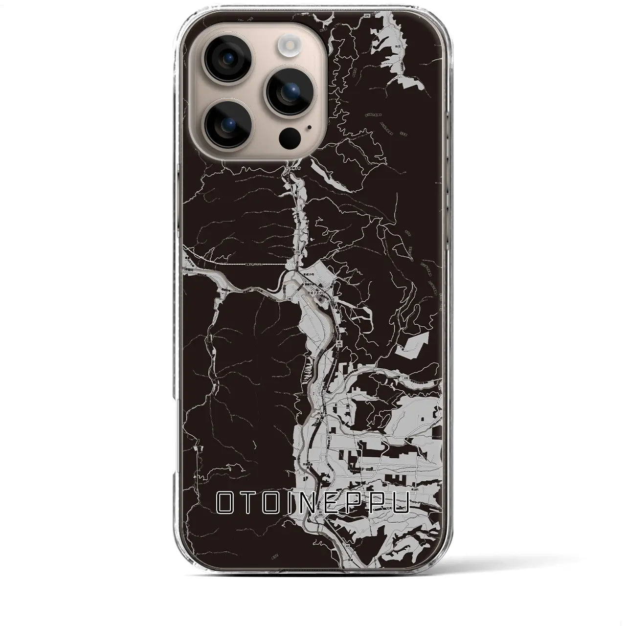 【音威子府(北海道)】地図柄iPhoneケース(クリアタイプ)