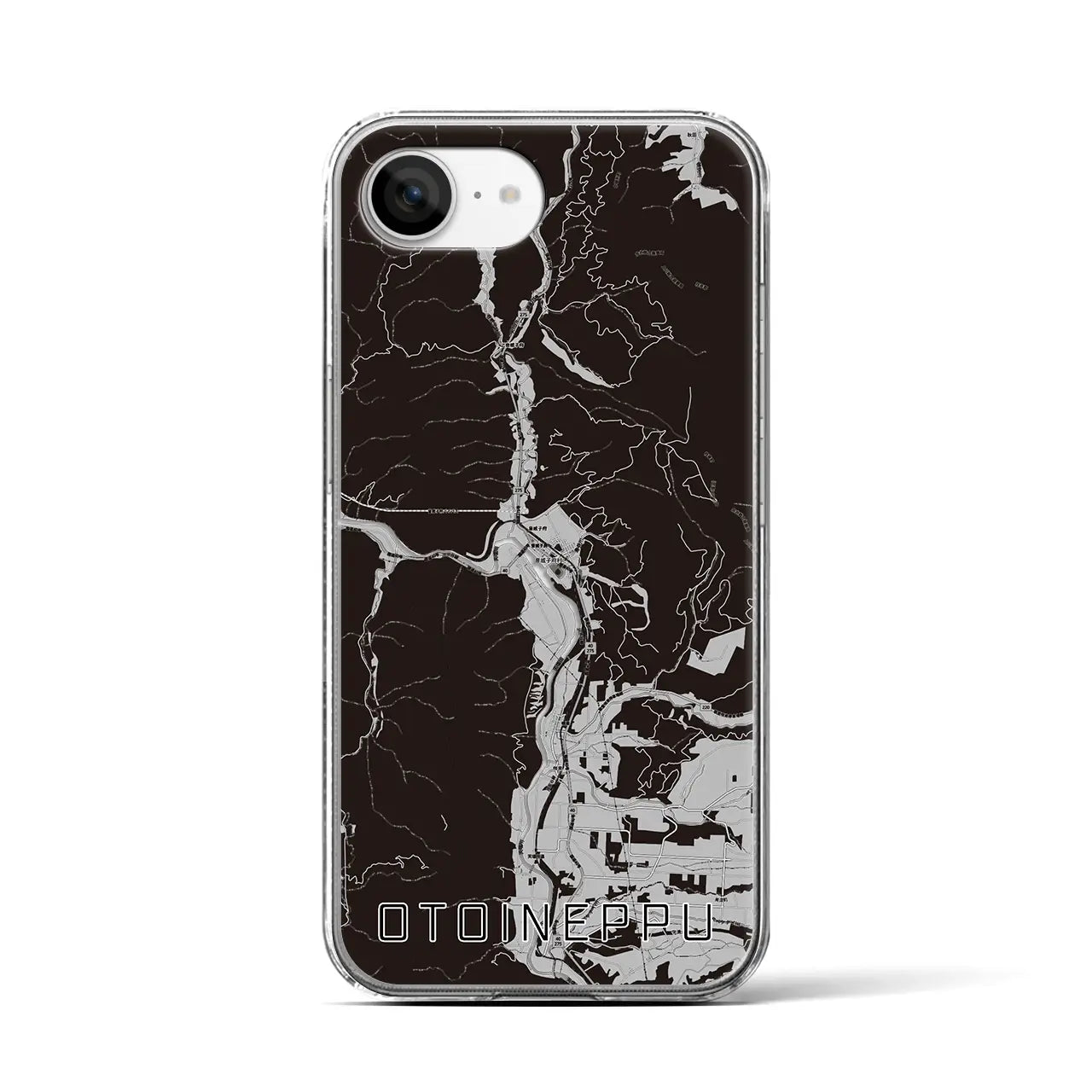 【音威子府(北海道)】地図柄iPhoneケース(クリアタイプ)