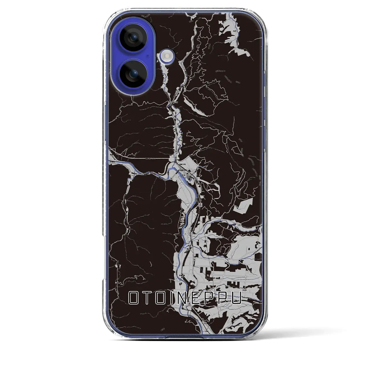 【音威子府(北海道)】地図柄iPhoneケース(クリアタイプ)