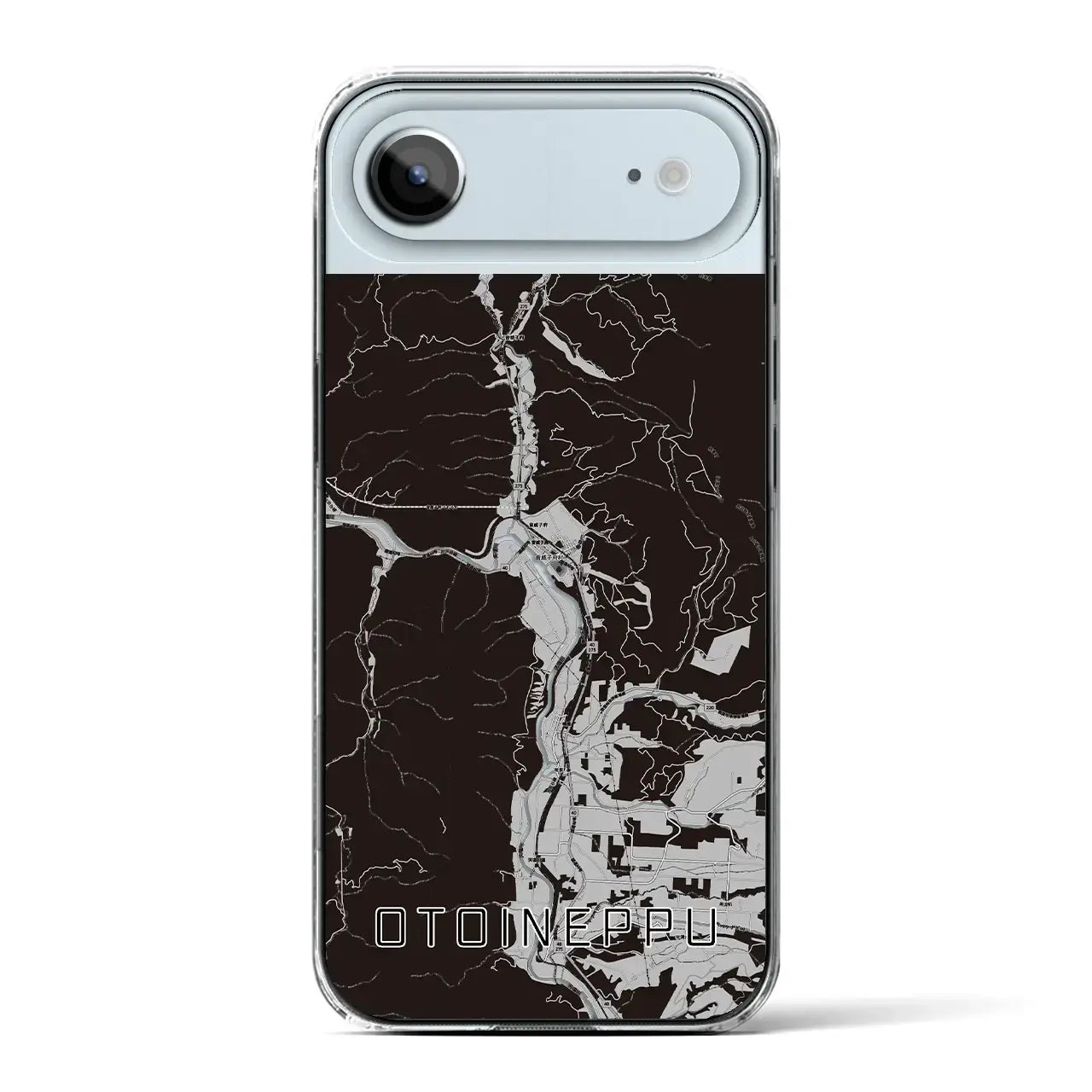 【音威子府(北海道)】地図柄iPhoneケース(クリアタイプ)