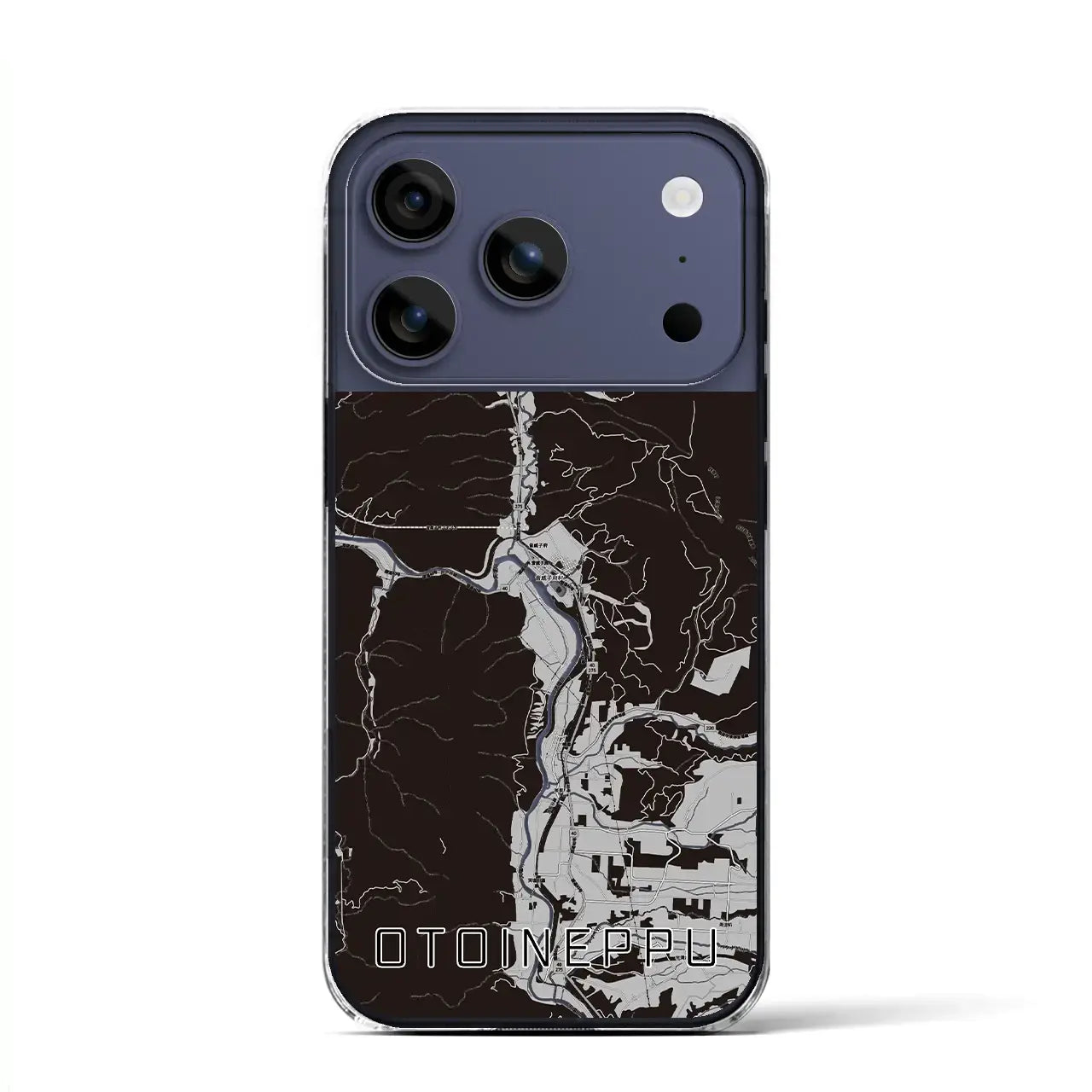 【音威子府(北海道)】地図柄iPhoneケース(クリアタイプ)