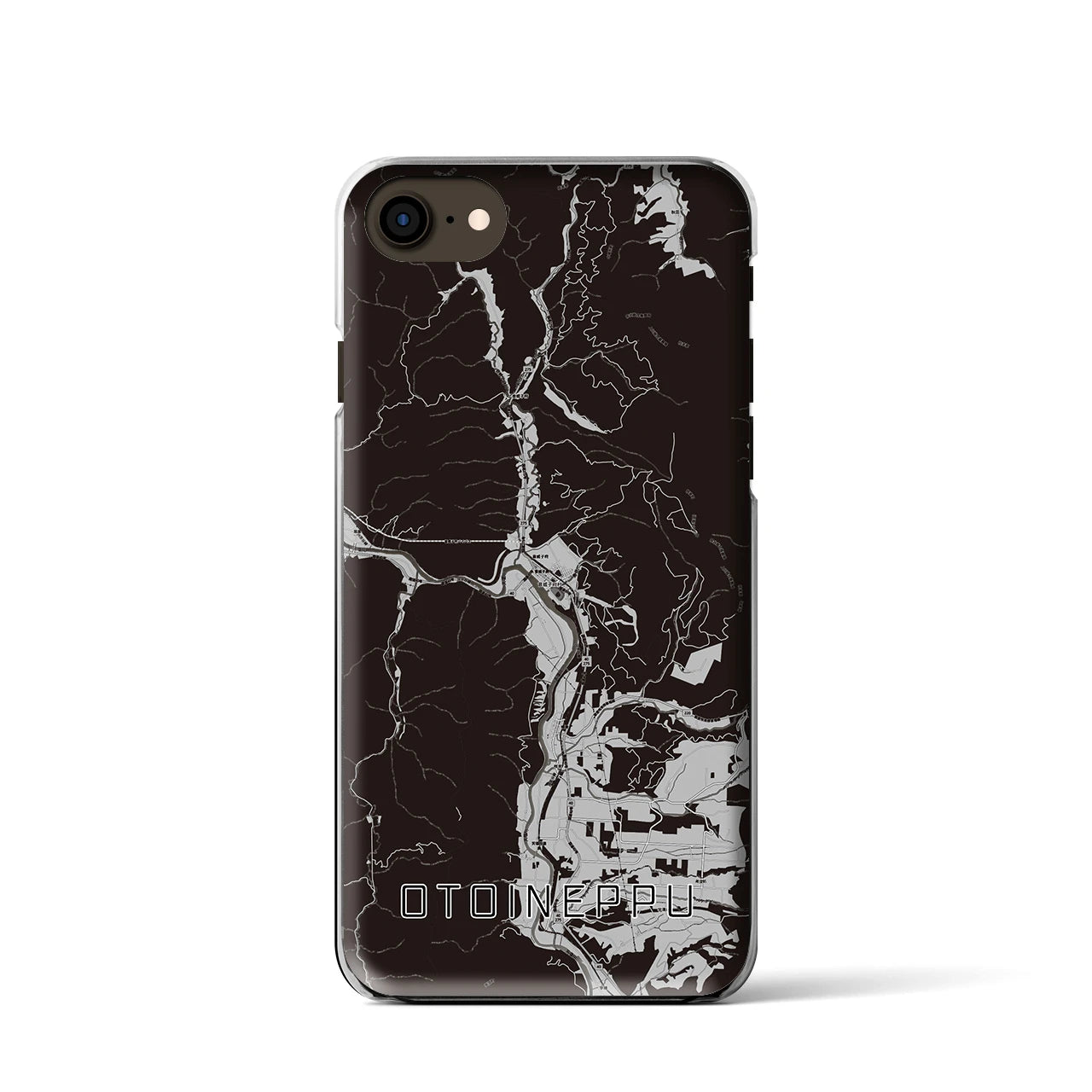 【音威子府(北海道)】地図柄iPhoneケース(クリアタイプ)