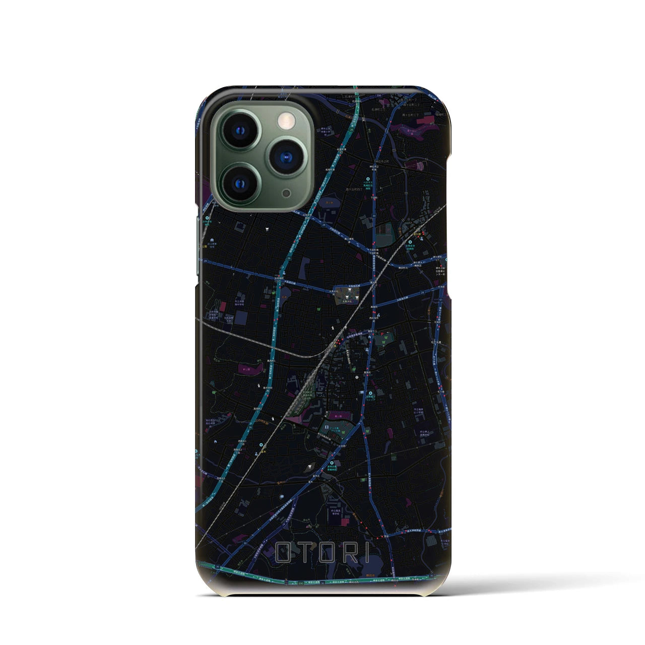 【鳳(大阪府)】地図柄iPhoneケース(バックカバータイプ)