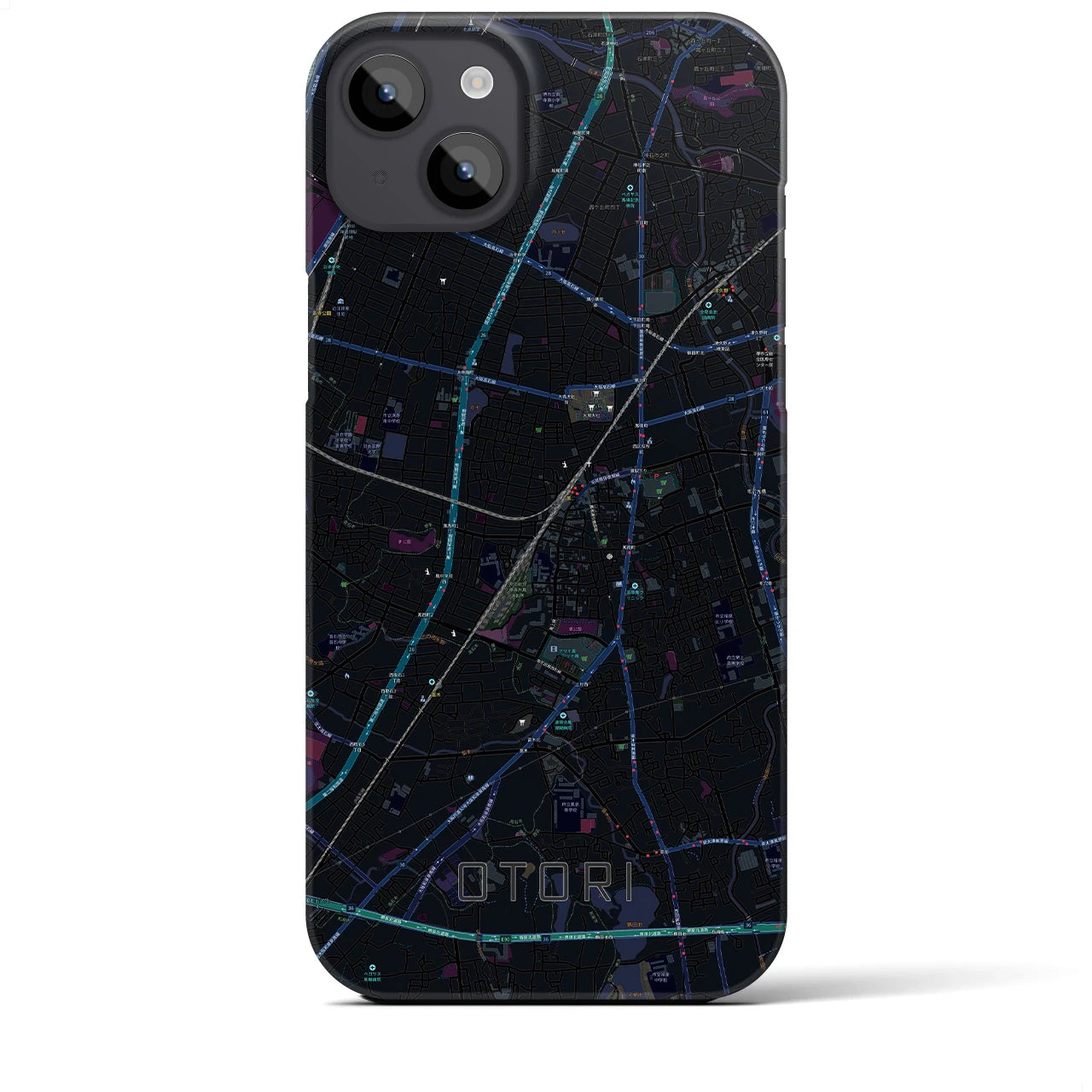 【鳳(大阪府)】地図柄iPhoneケース(バックカバータイプ)