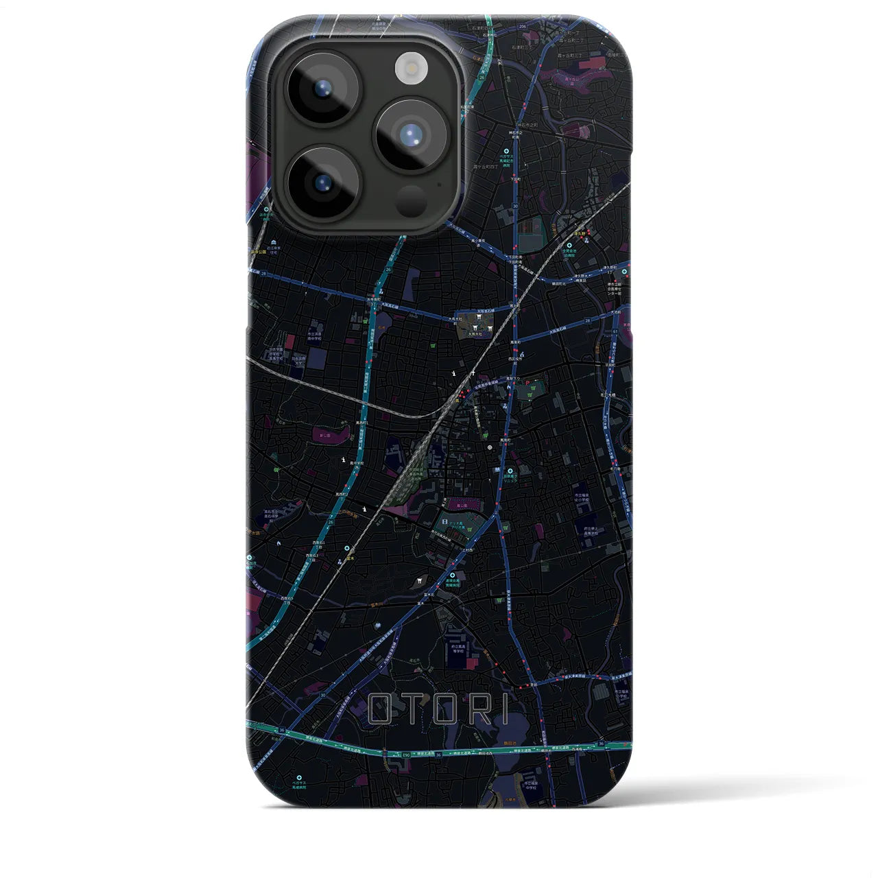 【鳳(大阪府)】地図柄iPhoneケース(バックカバータイプ)