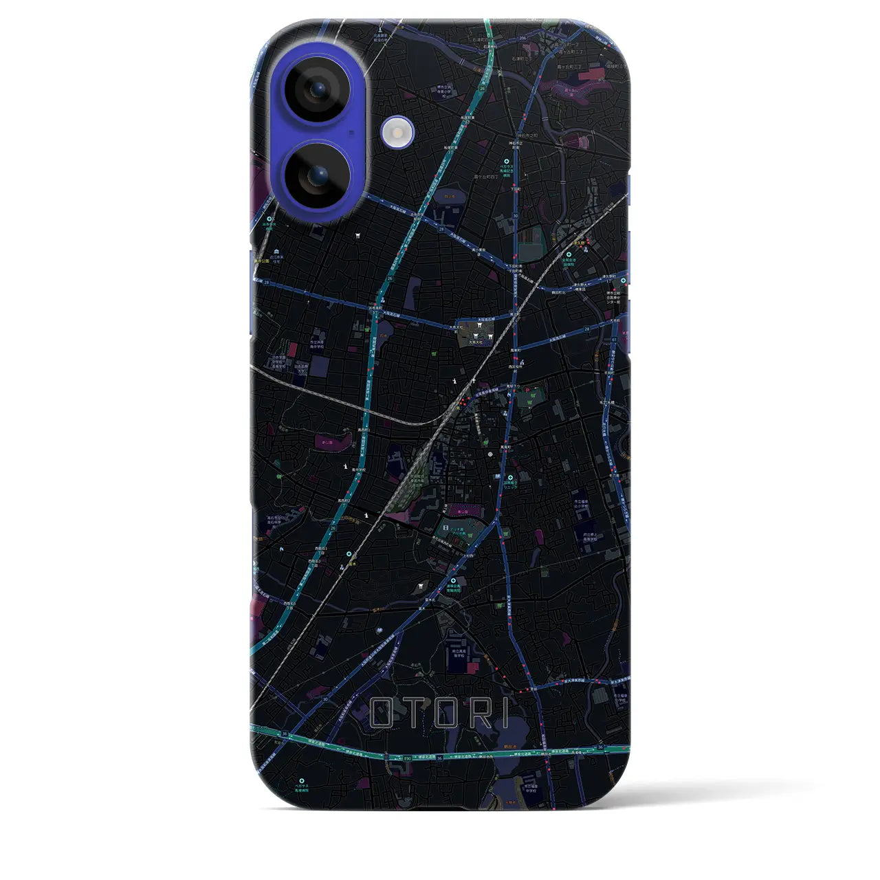 【鳳(大阪府)】地図柄iPhoneケース(バックカバータイプ)