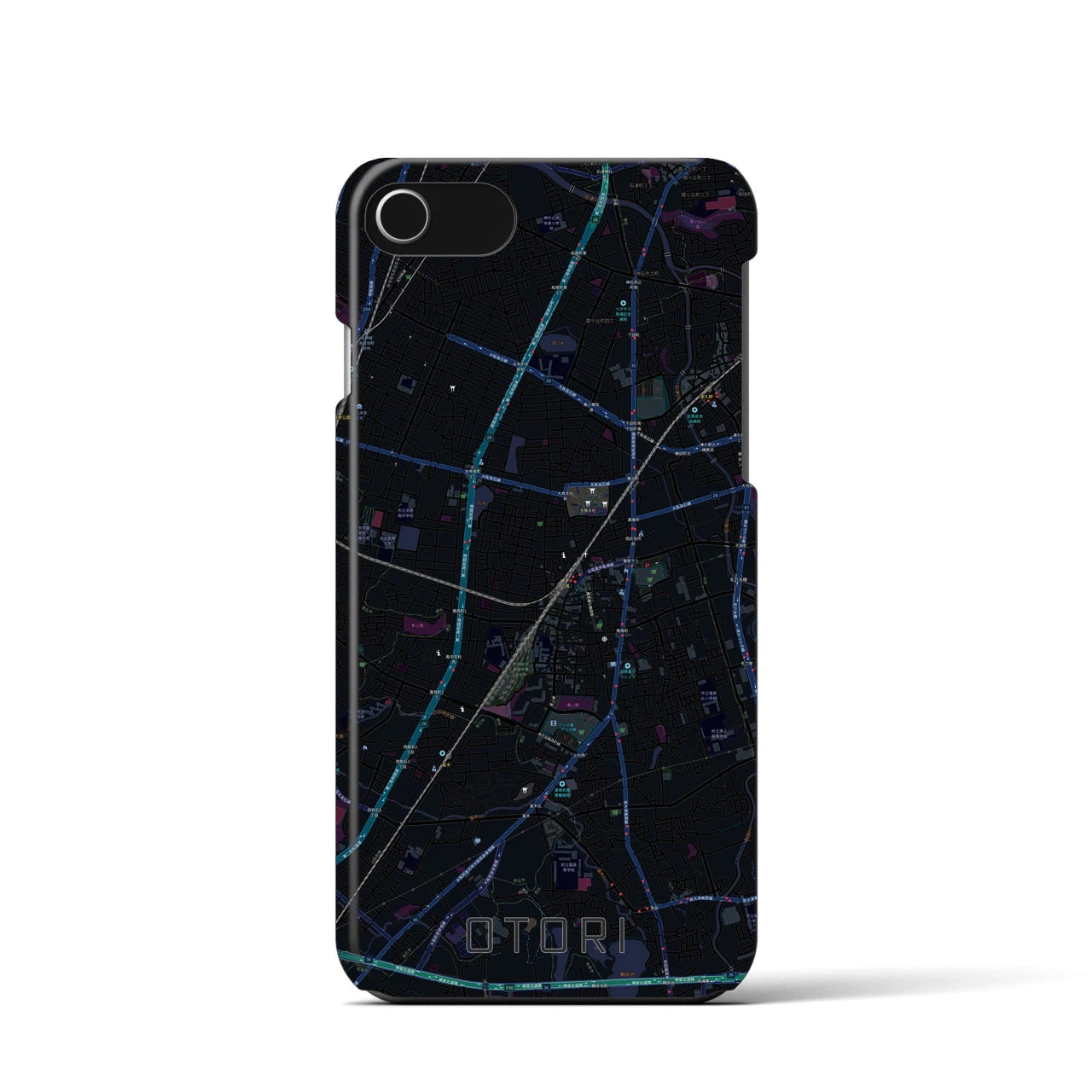 【鳳(大阪府)】地図柄iPhoneケース(バックカバータイプ)