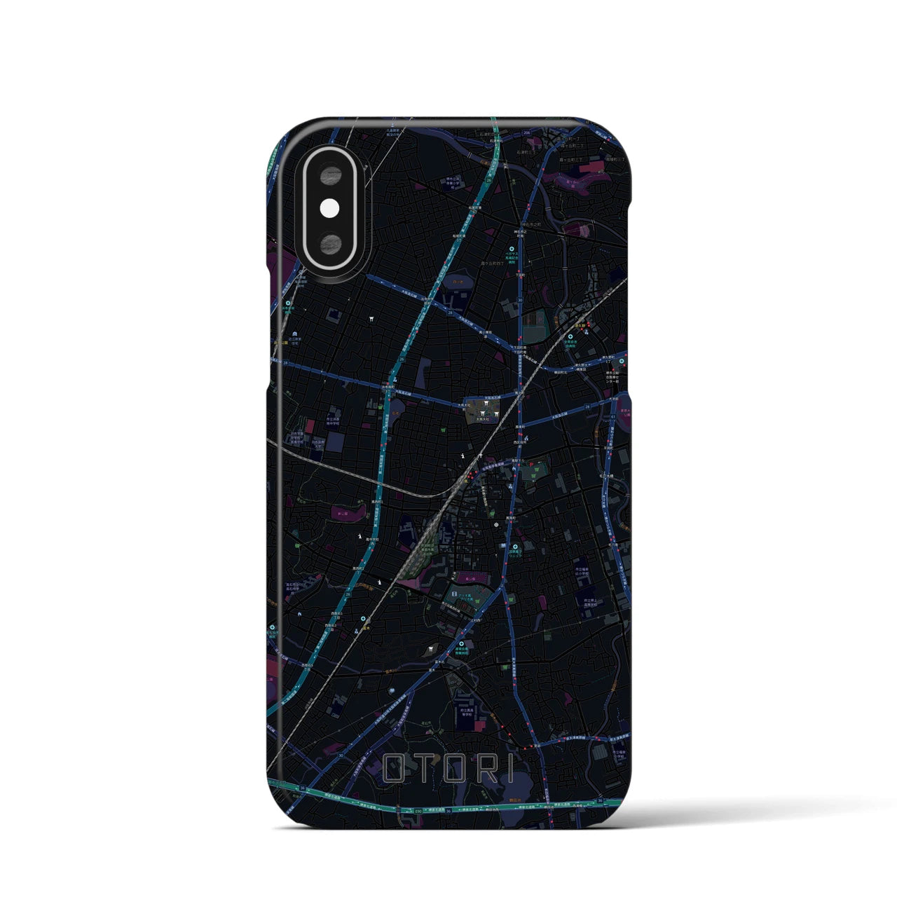 【鳳(大阪府)】地図柄iPhoneケース(バックカバータイプ)