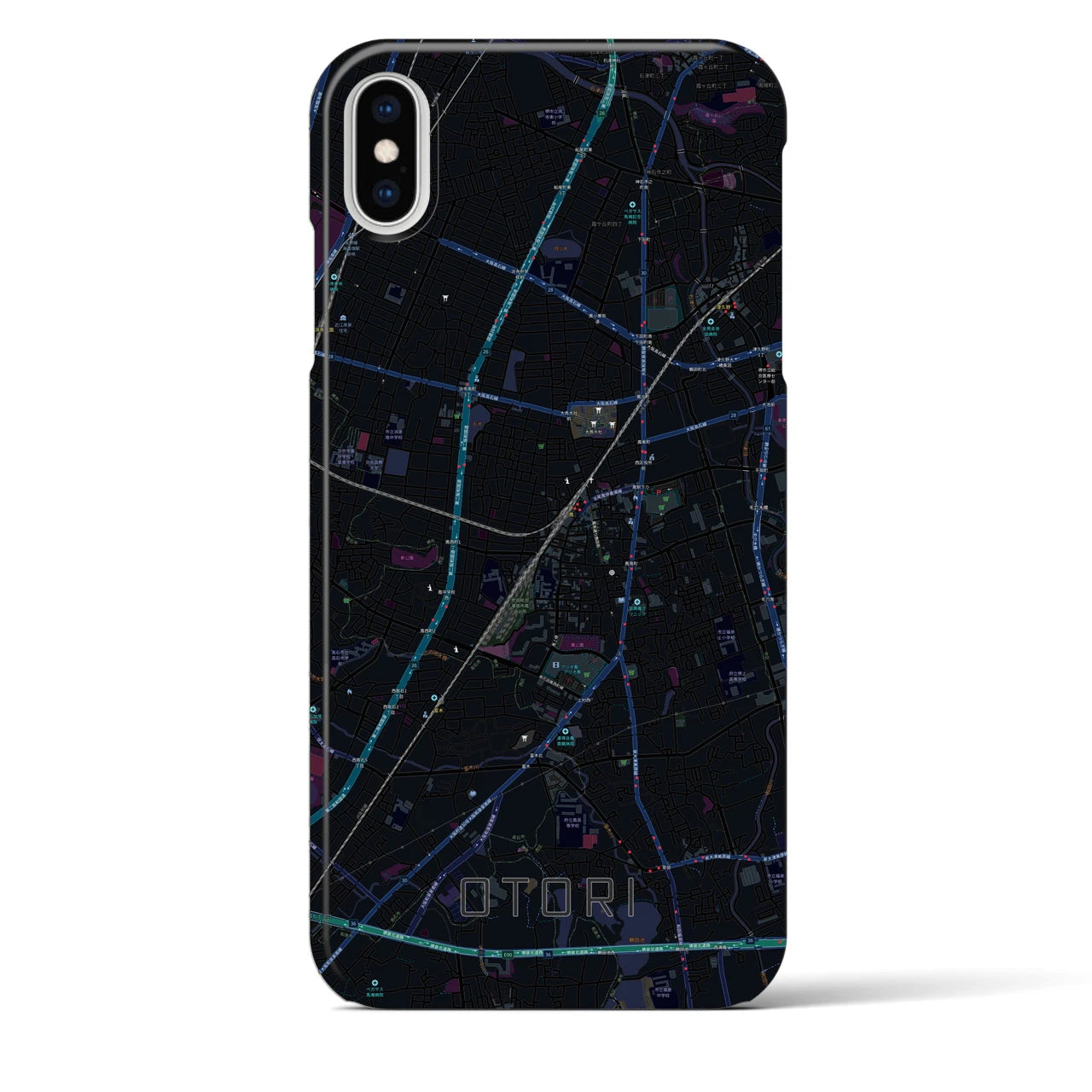 【鳳(大阪府)】地図柄iPhoneケース(バックカバータイプ)