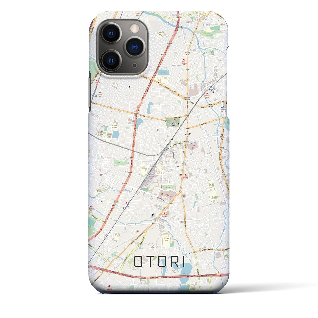 【鳳(大阪府)】地図柄iPhoneケース(バックカバータイプ)